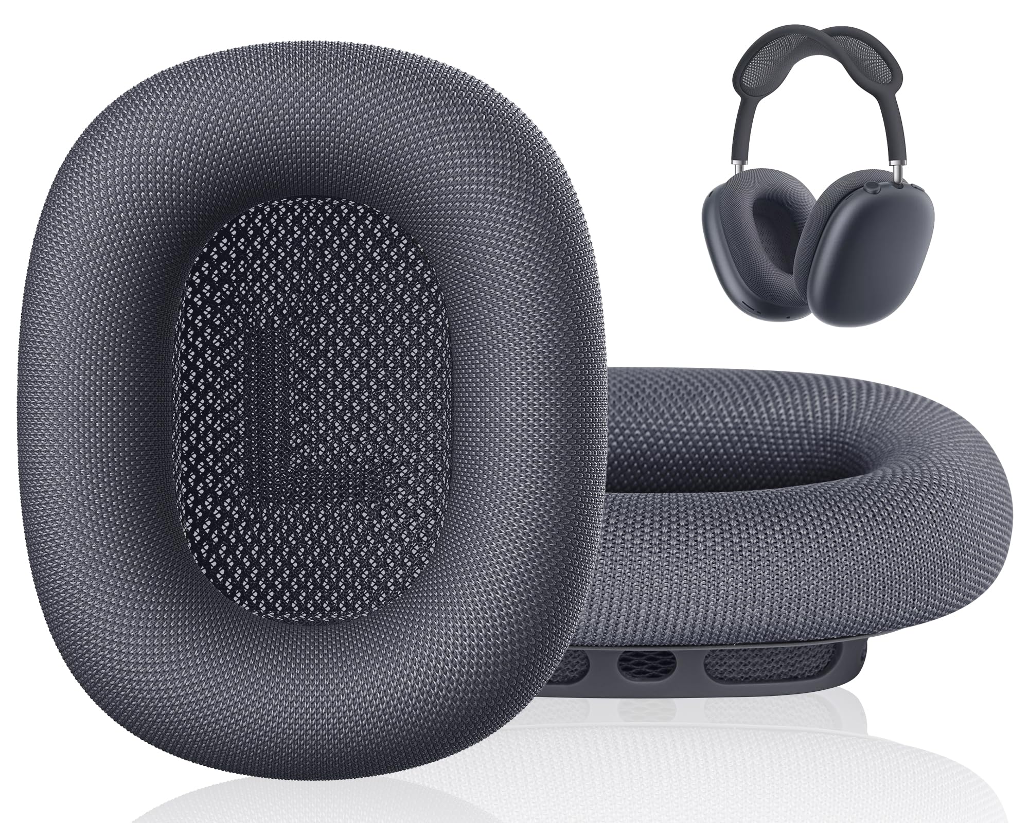 Link Dream Replacement Ear Pads for AirPods Max Ear Cushion Fabric Memory Foam Magnetic Earpads for AirPods Max (Midnight)