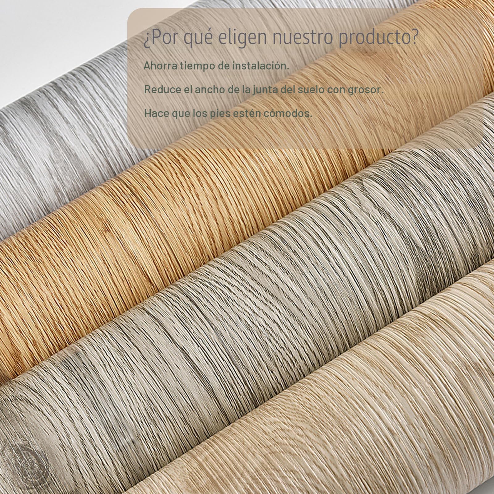Revestimiento de Suelo de PVC Autoadhesivo, Suelo de Vinilo Decorativo Efecto de madera, 15mm Grosor, Antideslizante, Impermeable, 40 x 300cm, 1,2 m (Madera Beige-amarillo)