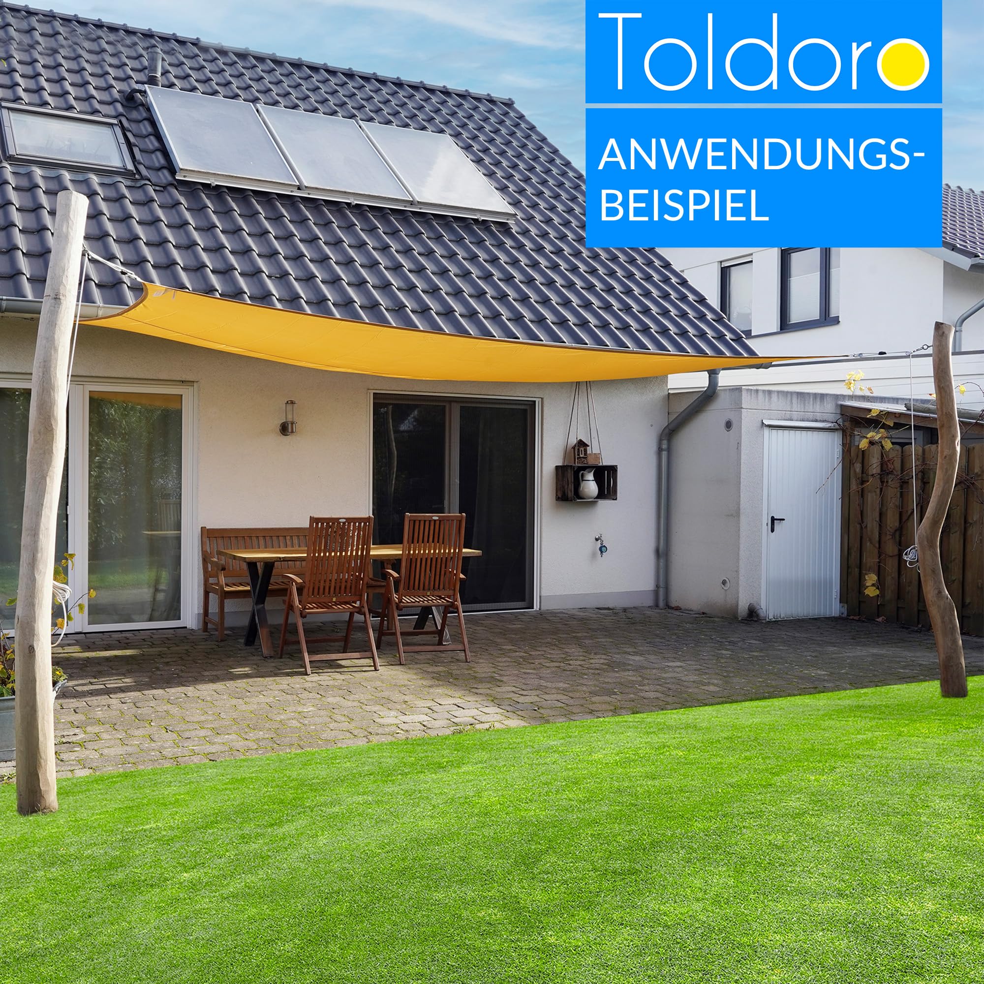 Toldoro 3m Sonnensegelmast hhenverstellbar aus Holz (Robinie) 110-140mm  / Sonnensegel Mast/Pfosten fr Sonnensegel inkl. Befestigungs-Set mit  3-Fach Hhenverstellung : Amazon.de: Garten