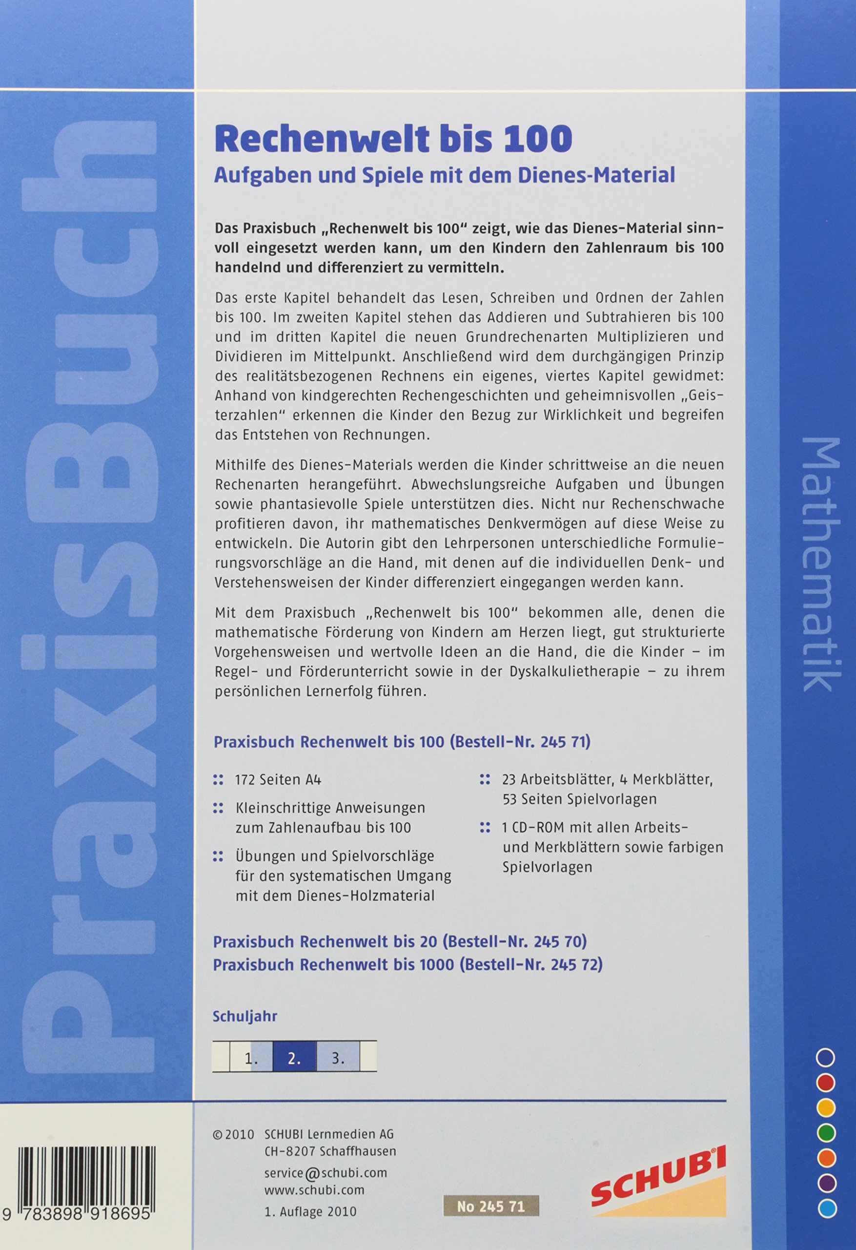 WISSNER aktiv Lernen - Dienes Klassensatz & Rechenwelt bis 100: Aufgaben und Spiele mit dem Dienes-Material: Praxisbuch: Praxisbuch. Aufgeben und Spiele mit dem Dienes-Material. 2. Schuljahr