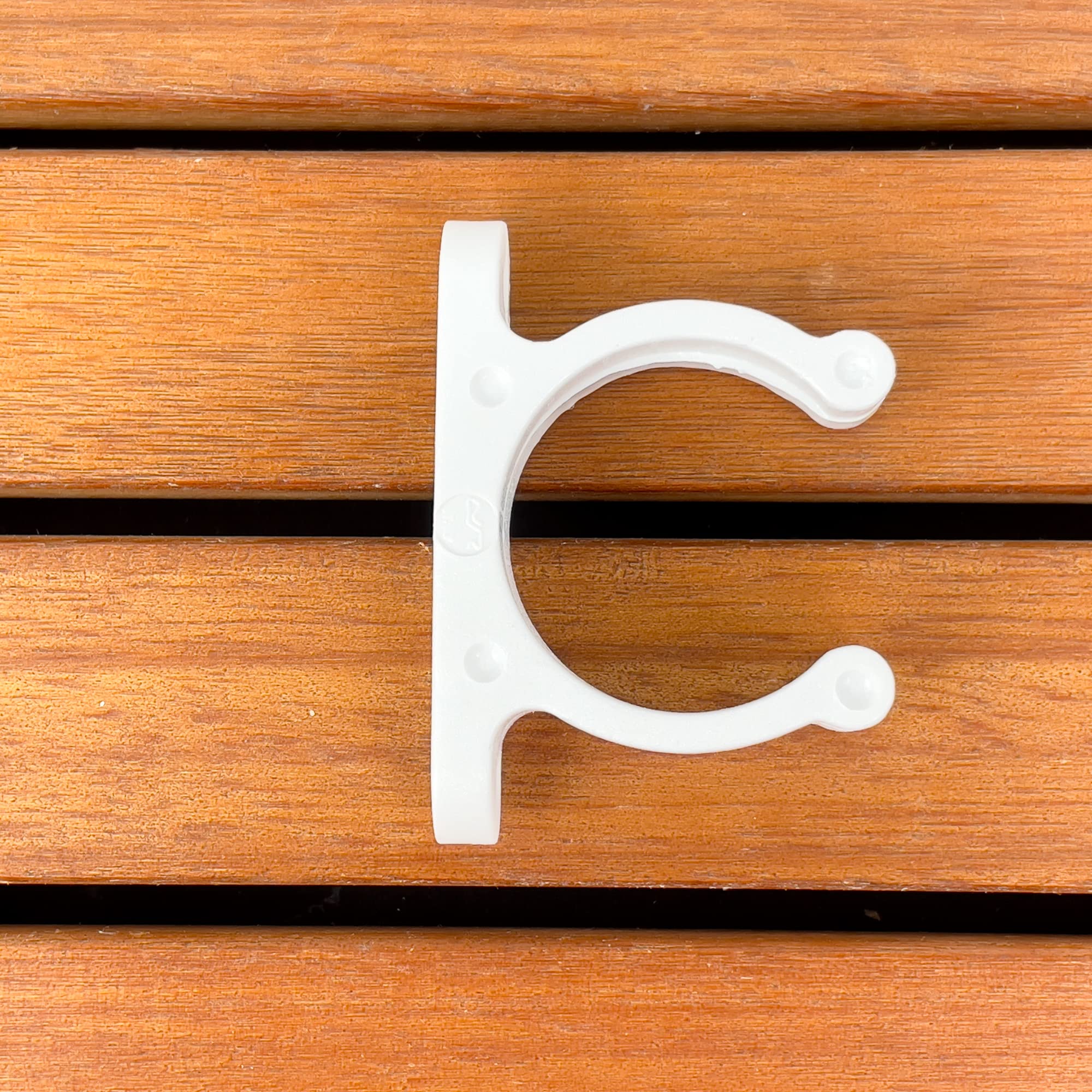 GATE14® Supporti per Remi e Pagaie, Clips in Plastica Bianca Ø Max 30 mm 2 Pz