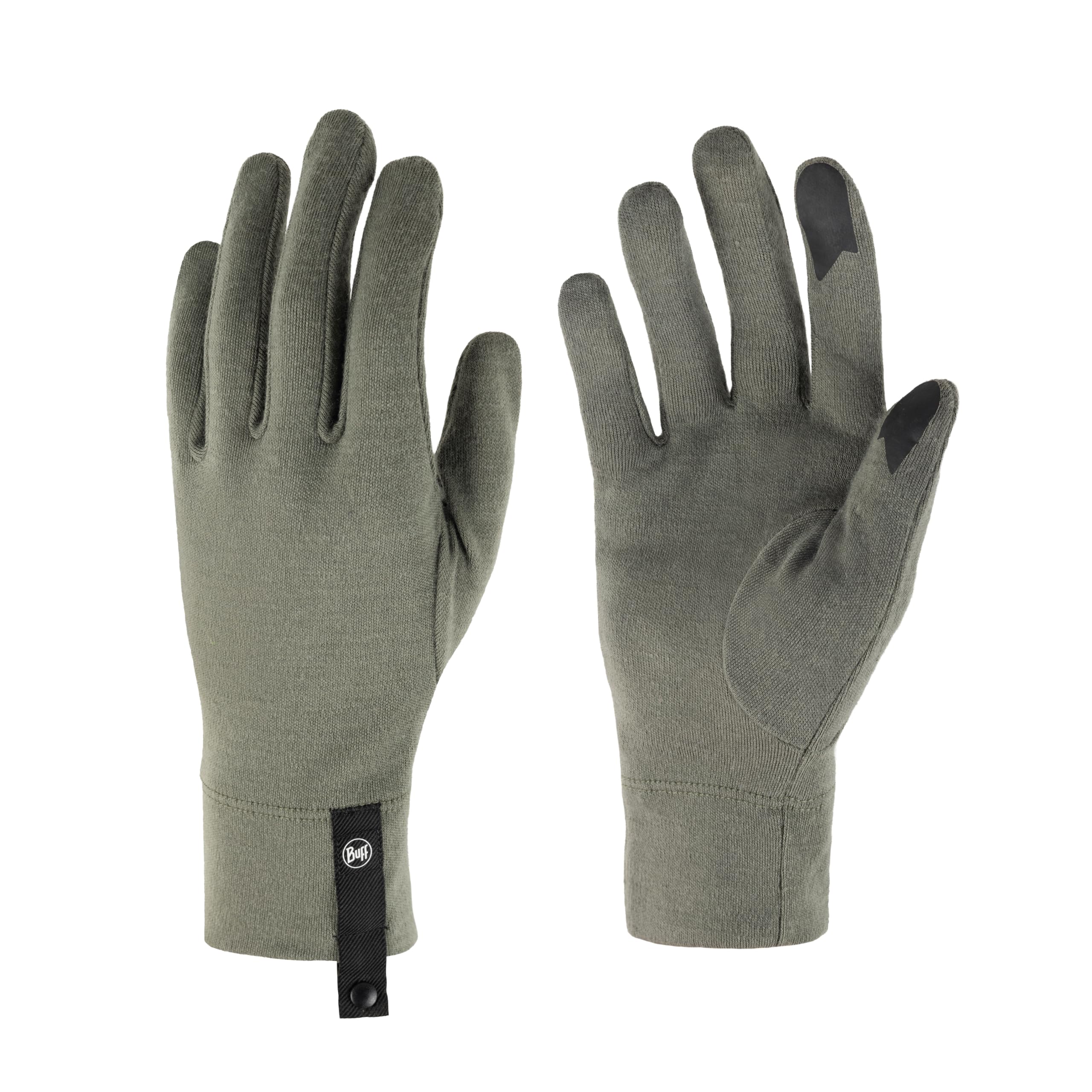 Buff| Guantes Merino Midweight Bufanda Multifuncional 100% Lana Merino, Senderismo, Aire Libre, Sostenible, Ligera Hombre Mujer L Verde