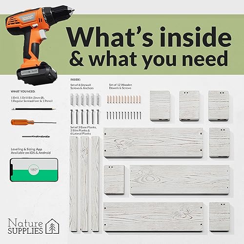 Miniatura 5 de NATURE SUPPLIES Set of 3, 16.4 inch Nursery Book Shelves Made of Solid Wood for Books, Toys, Decor, Wall Kids Bookshelf, Floating Shelf, Ideal