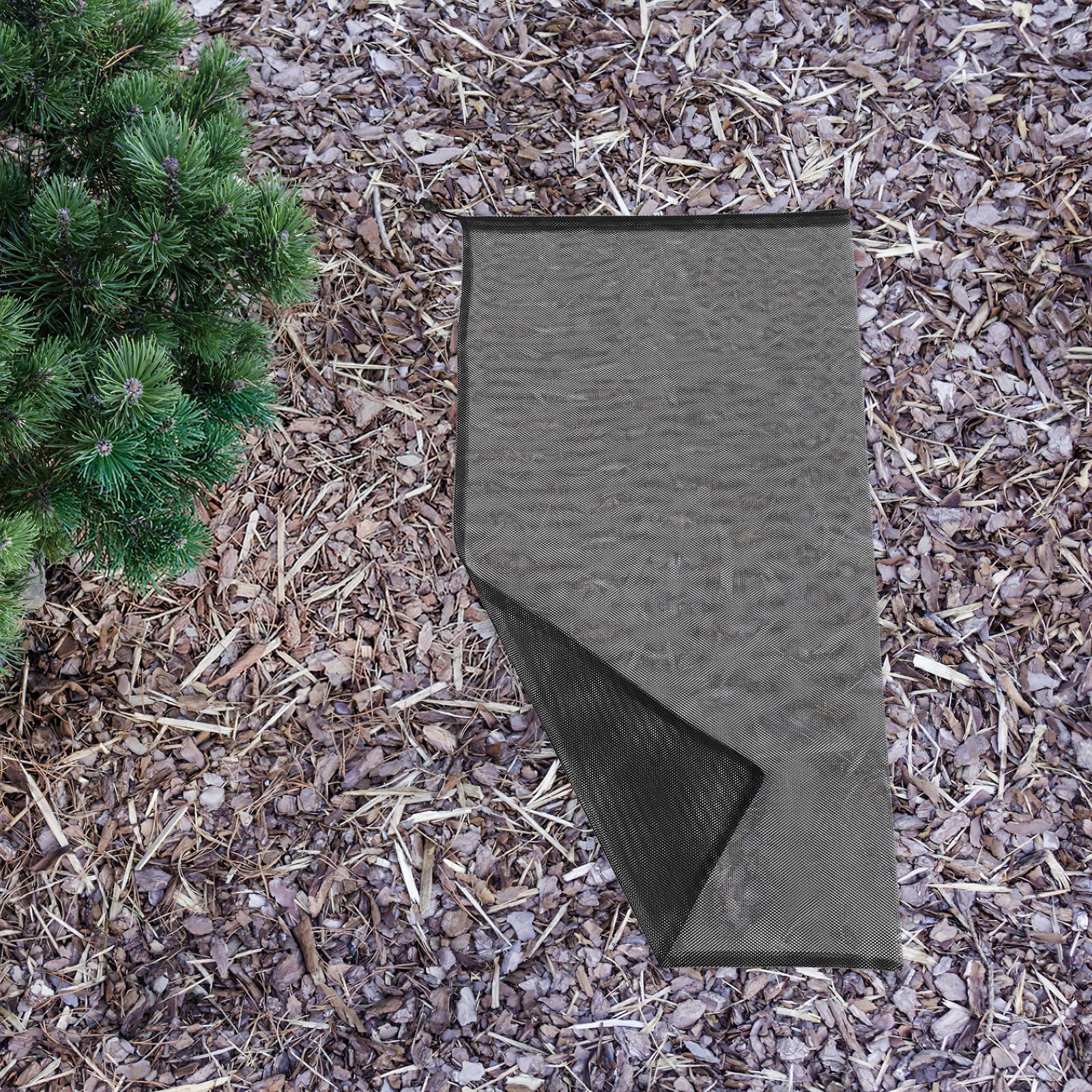 Bolsa de recogida de hojas con cuerda, malla de ker, compatible con sopladores de hojas y herramientas de limpieza de jardín, 1 pieza para una fácil limpieza del patio