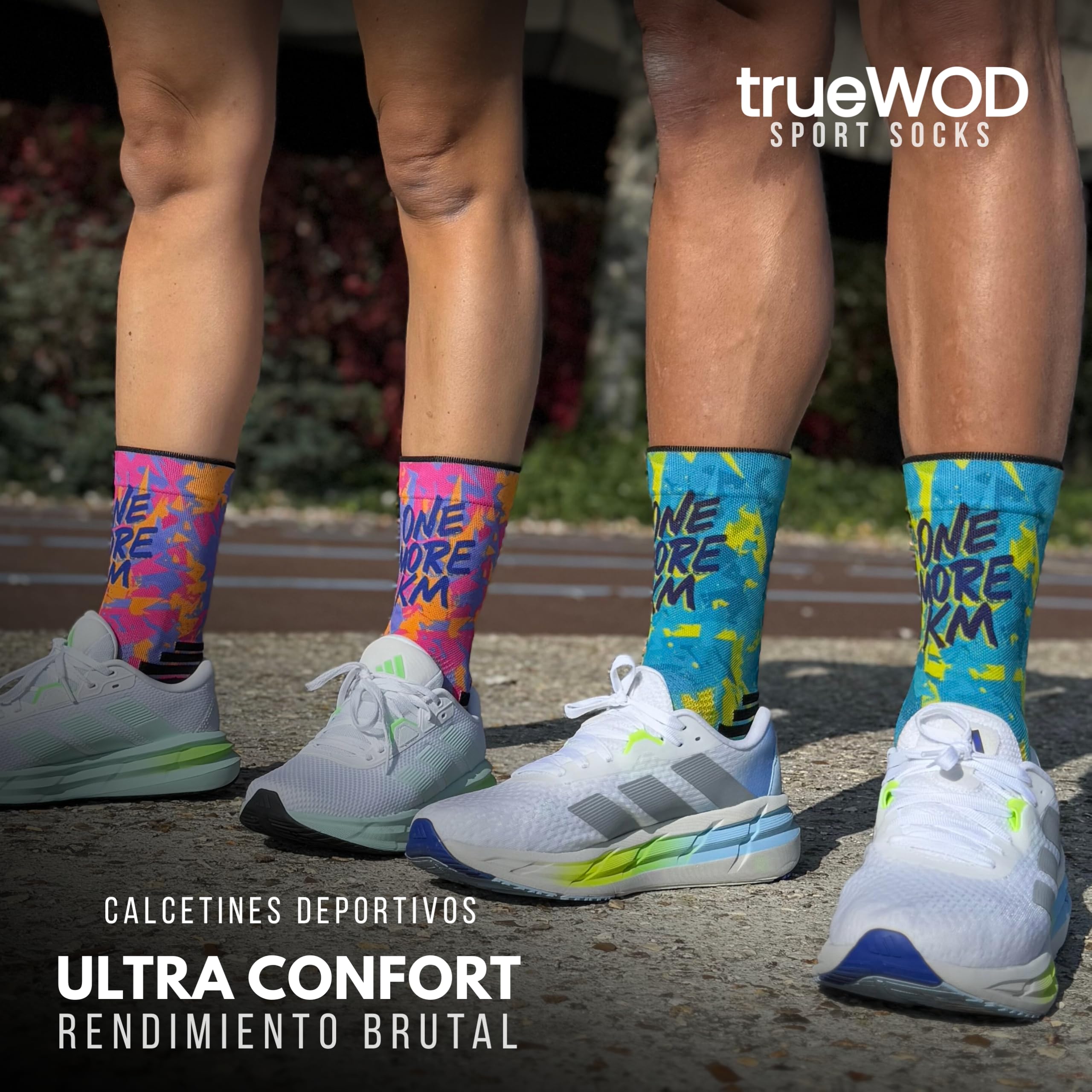trueWOD Calcetines Running Hombre Mujer Crossfit Ciclismo Trail Running Padel Correr Calcetines Deporte Divertidos Antiampollas Sin Costuras Compresion Transpirables Ligeros Resistentes