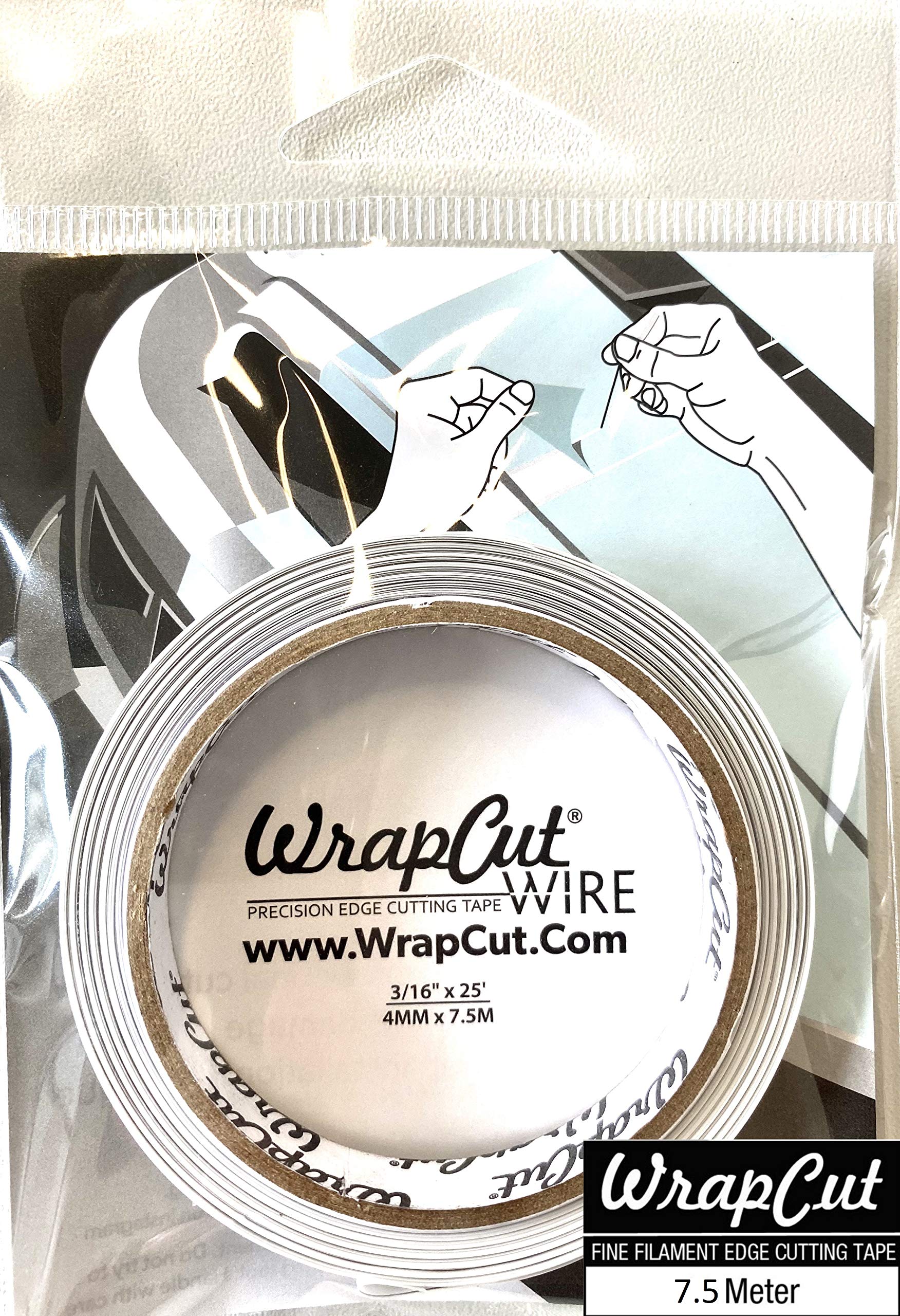 WrapCut - Wire cutting wire 7.5 m x 4 mm, cuts thick foils (PU, PVC, etc.) without a cutter. Protects the paint (1)