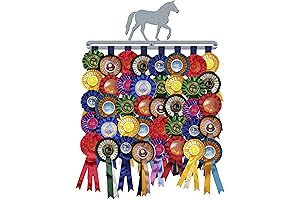 Equestrian Rosette Display: Showcasing Horse Victories with Stainless Steel Elegance