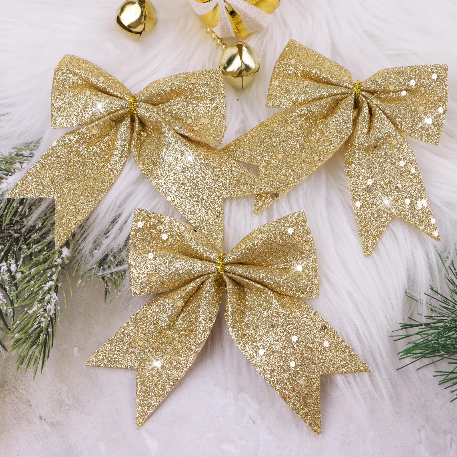 BETESSIN 100 pz ini Fiocchi Natale Fiocchi Albero di Natale ini