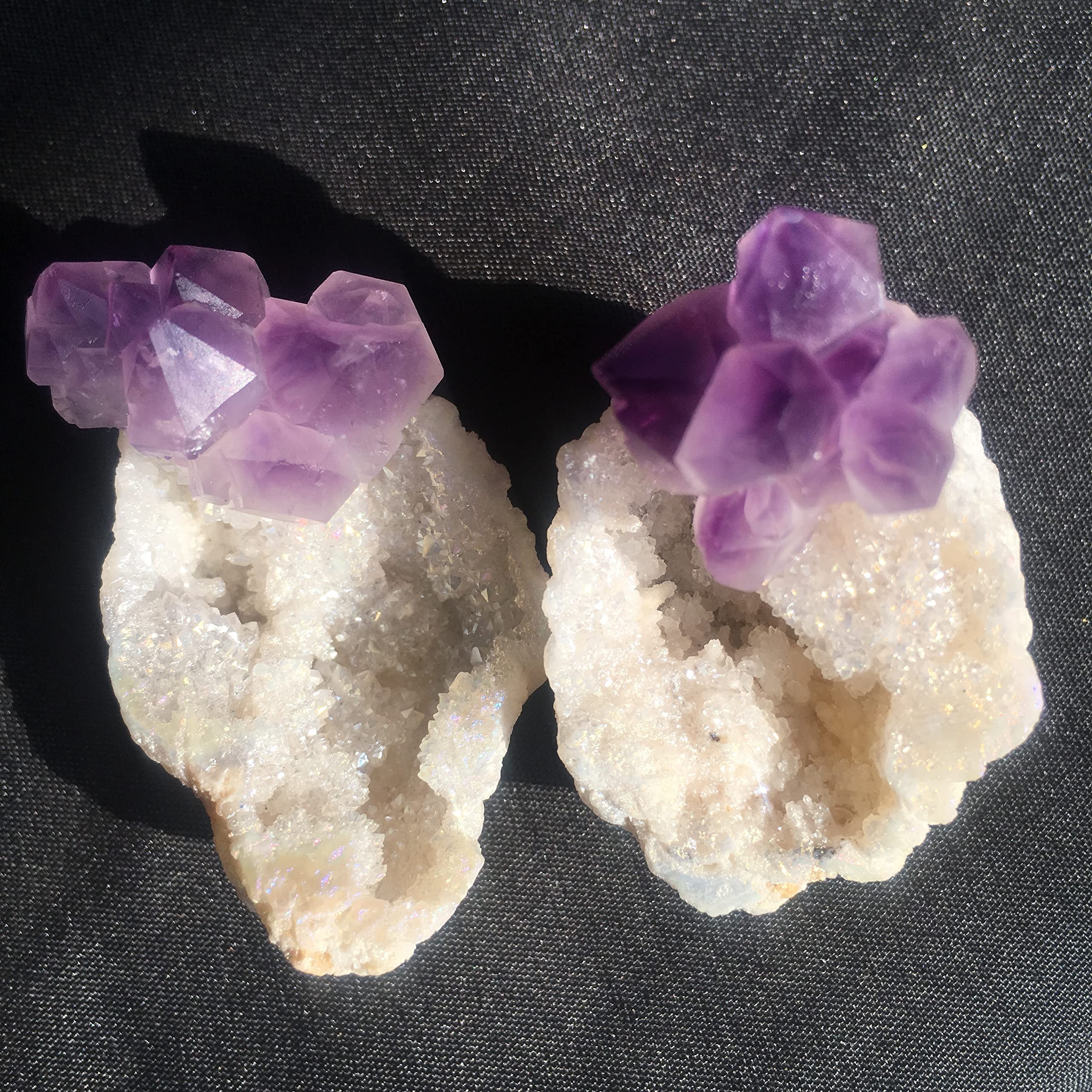30MM Ágata Natural Geoda Cristal de Cuarzo Cristales de Aura Piedra y CristalesCuarzo Amatista Racimo Decoración del Hogar Regalo Decoración NaturalReiki decoración hogareña(Size:One Size)