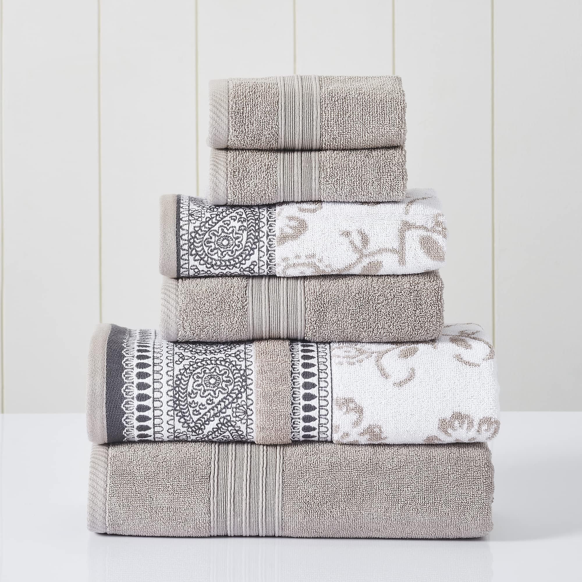 Avanti Linens 3pc Towel Set, Soft & Absorbent Cotton Towels (Bradford Collection