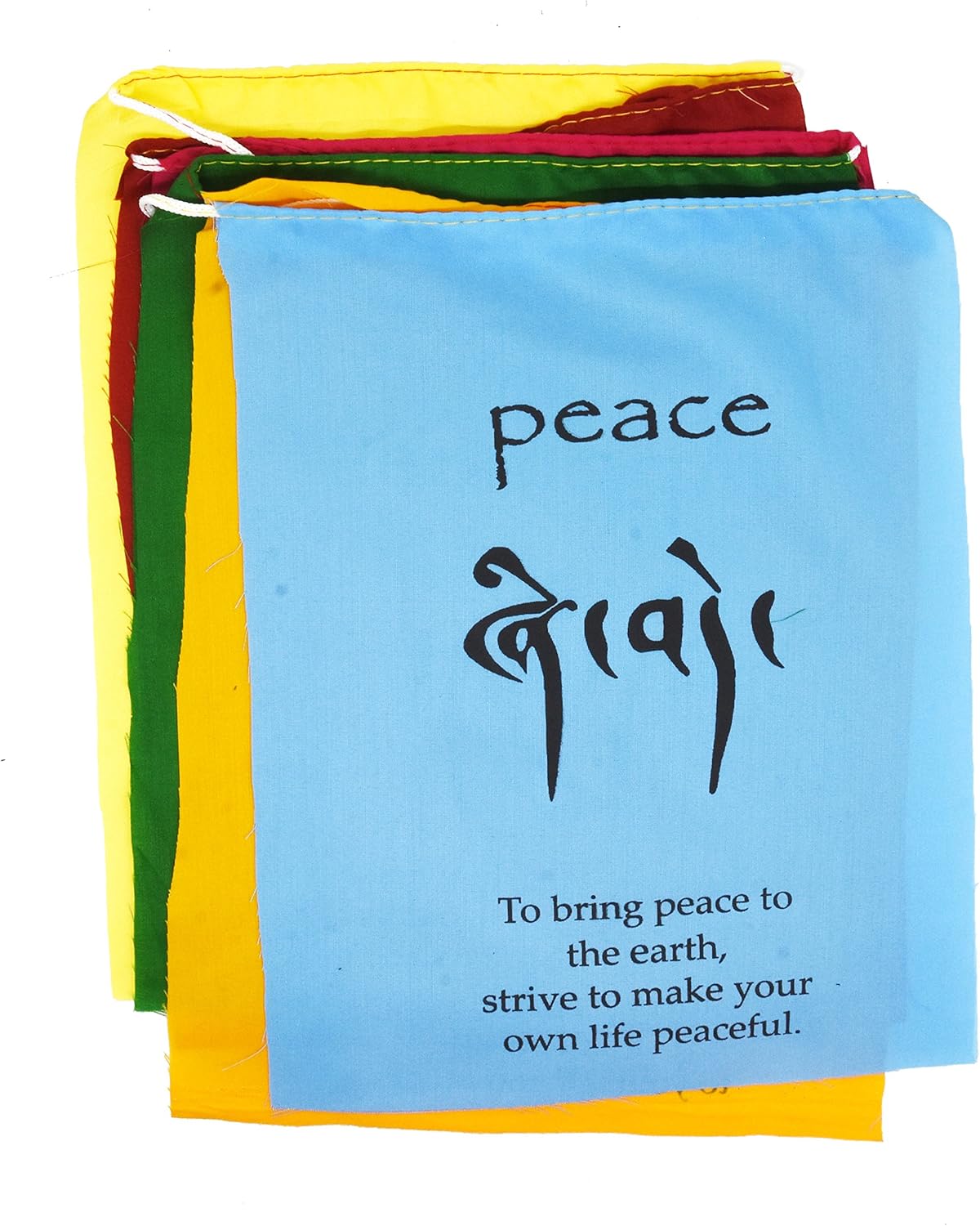 Mudra Crafts Large Tibetan Prayer Flags Outdoor Large Lungta - Nepalese Prayer Flags - Prayer Flag Banner Affirmation Flags in English