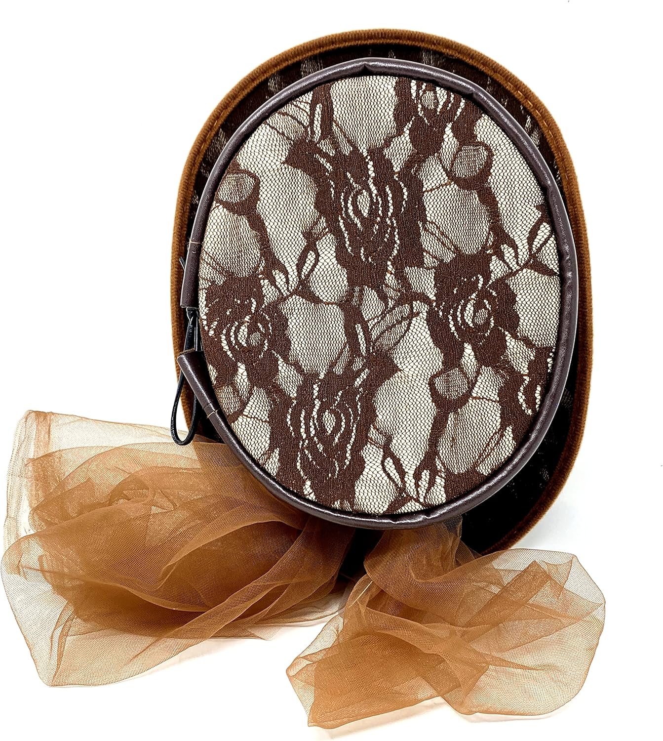 Steampunk Mad Hatter Scientist women Brown Leather Top Hat For Halloween Costume Cosplay Party For Adult - Image 5