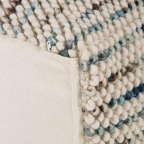 Miniatura 7 de SIMPLIHOME Zoey Boho Cube Puf tejido en algodón multicolor y lana para la sala de estar, dormitorio y habitación de los niños Multi