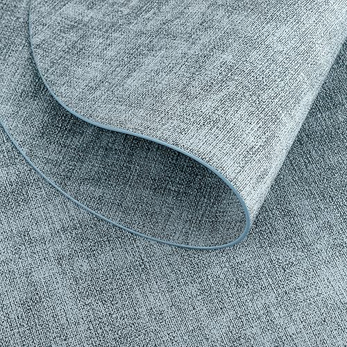 Miniatura 5 de Juego de 6 manteles individuales para mesa de comedor, antideslizantes, resistentes al calor, manteles individuales ovalados de cuero, de doble