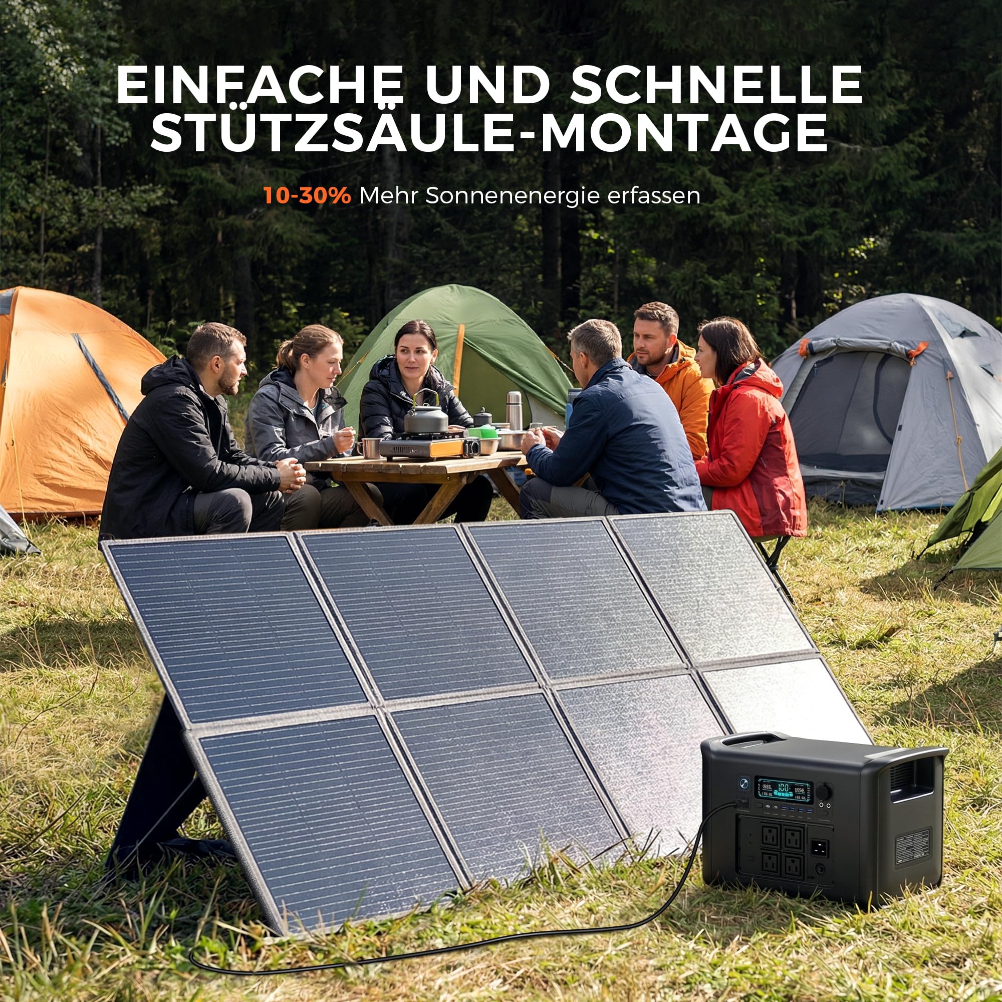 Panel Solar Portátil de 400W, Módulo Solar Plegable para Estación de Energía Portátil, 25% de Eficiencia, IP65 Resistente al Agua, Sistema Solar para Exterior, RV, generador solar, furgoneta