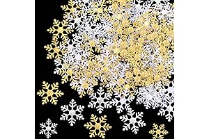 Deck Your Winter Wonderland with Shimmering Gold Snowflake Confetti