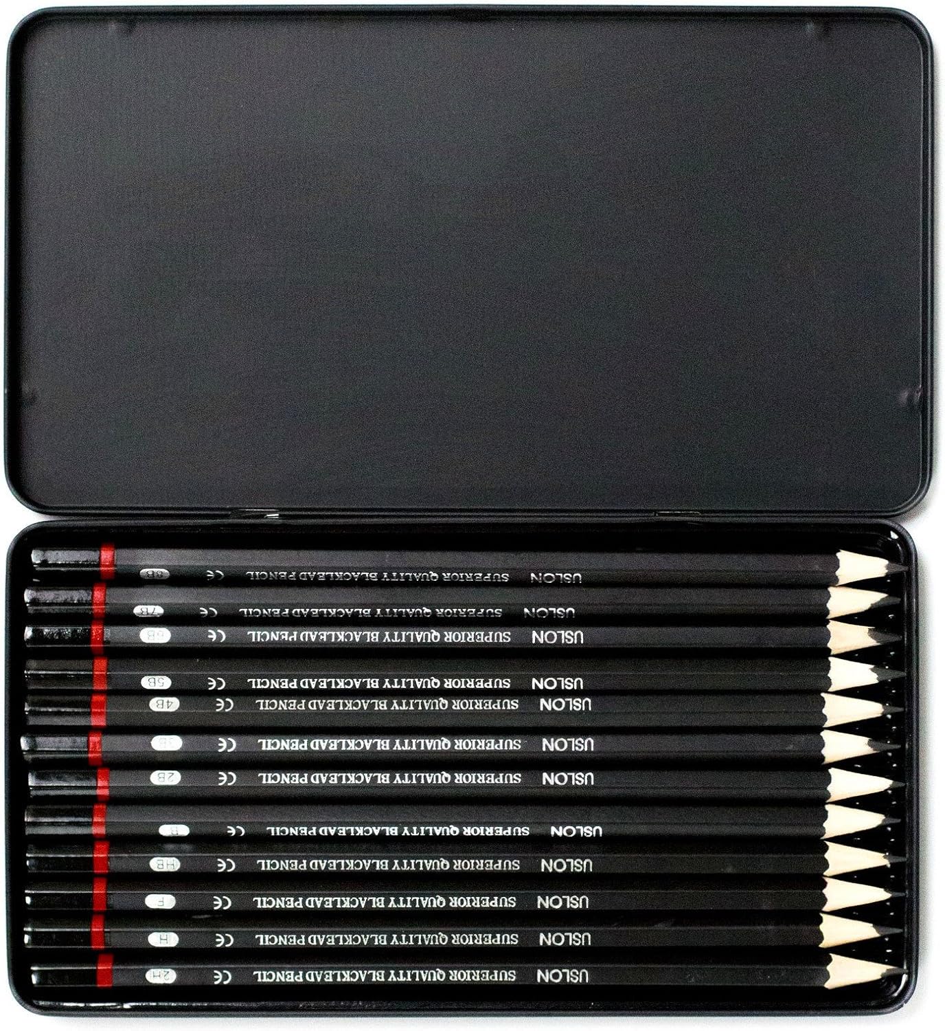 Professional Sketch and Drawing pencils set,Art Pencil(8B-2H). (12-Count)