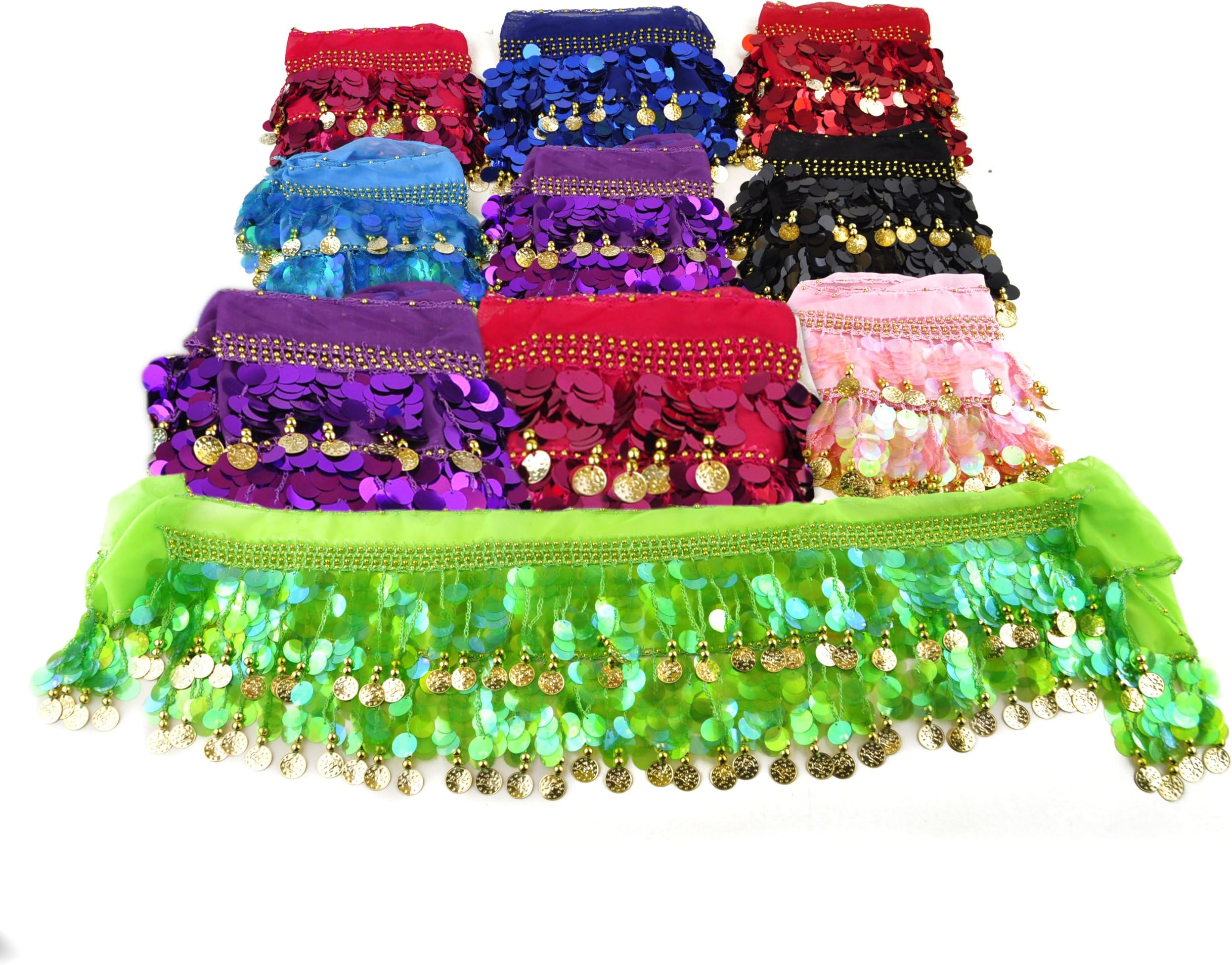 Wholesale 10Pcs Belly Dance Hip Scarves Belts