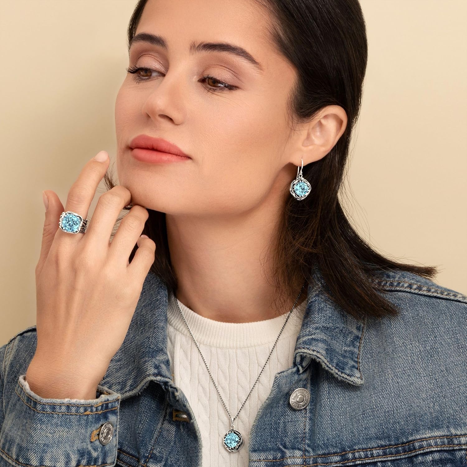 925 Sterling Silver Dangle Earrings for Women - Wrap with Cubic Zirconia Vintage Design - Hypoallergenic, Lead & Nickel Free - Artisan Handcrafted Statement Earrings by Jean Rachel Jewelry - Image 4