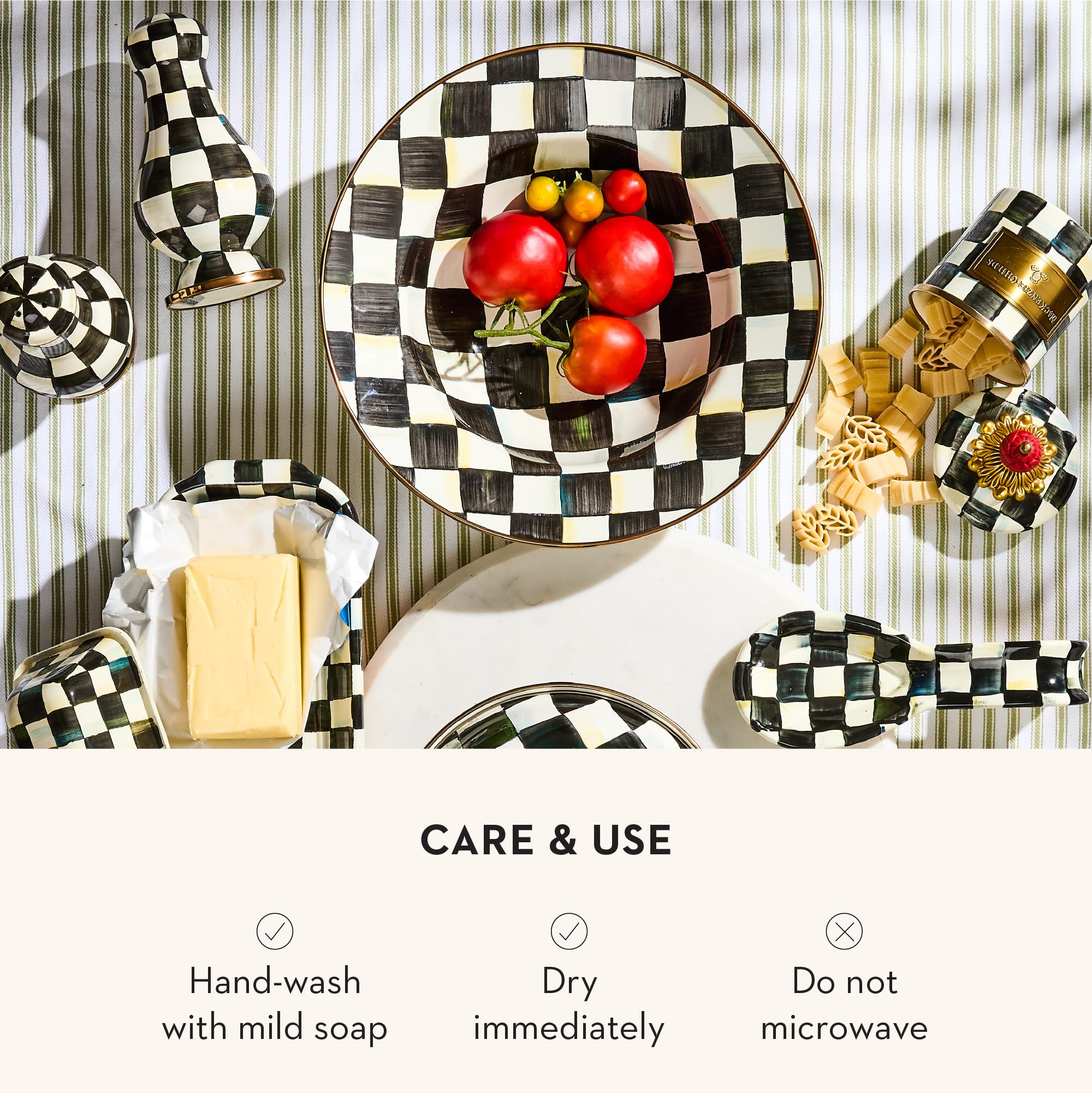 Amazon.com | MACKENZIE-CHILDS Enamel Serving Bowl, Enamel