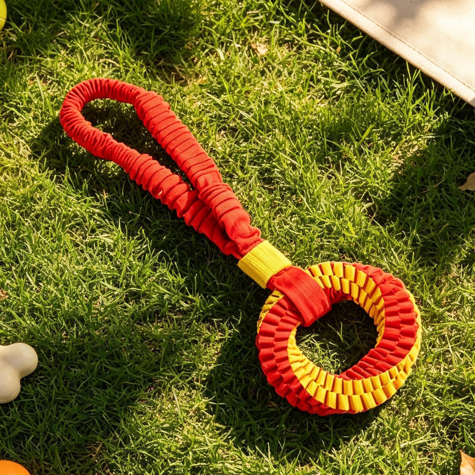 Hundespielzeug, interaktives Zahnungsseil, Ringspiel für Haustiere