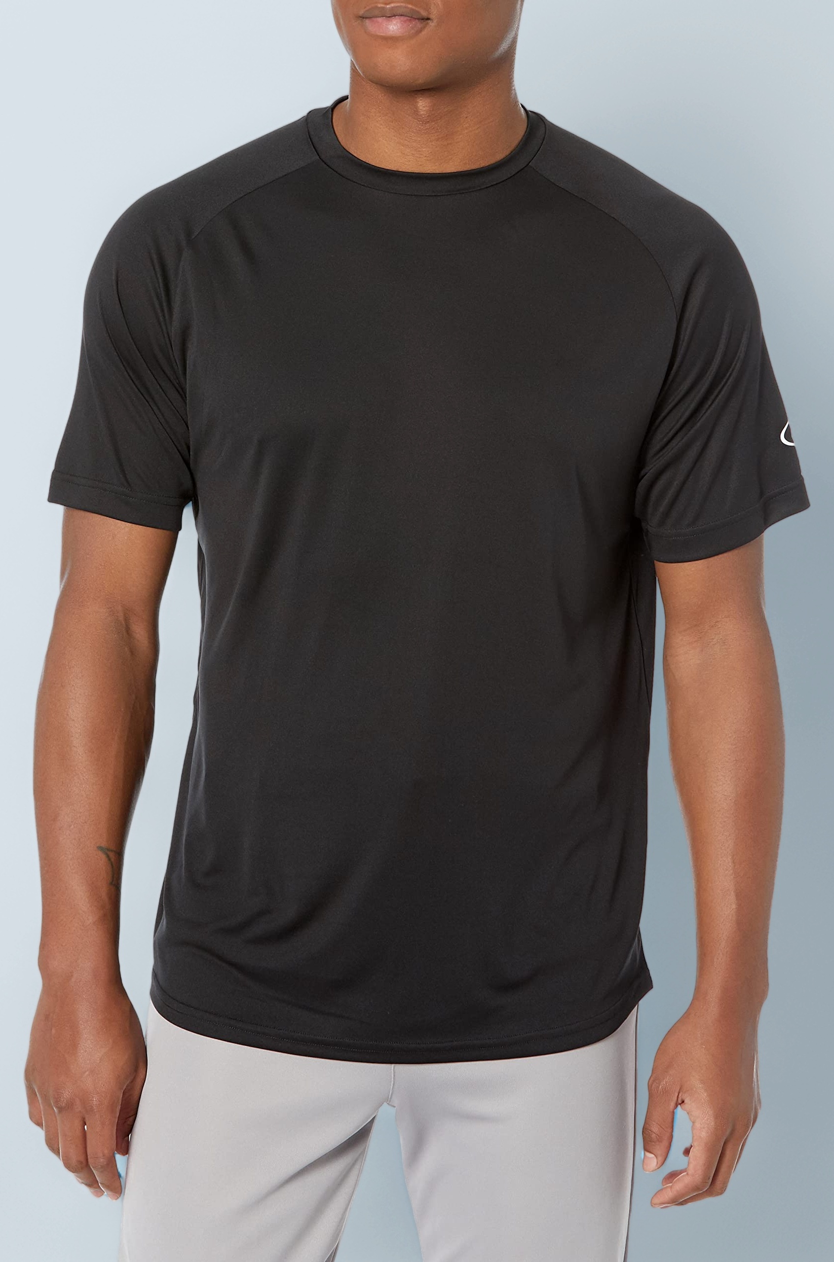 Men's Crew Neck Short Sleeve Shirt, Columbia Blue, Adult