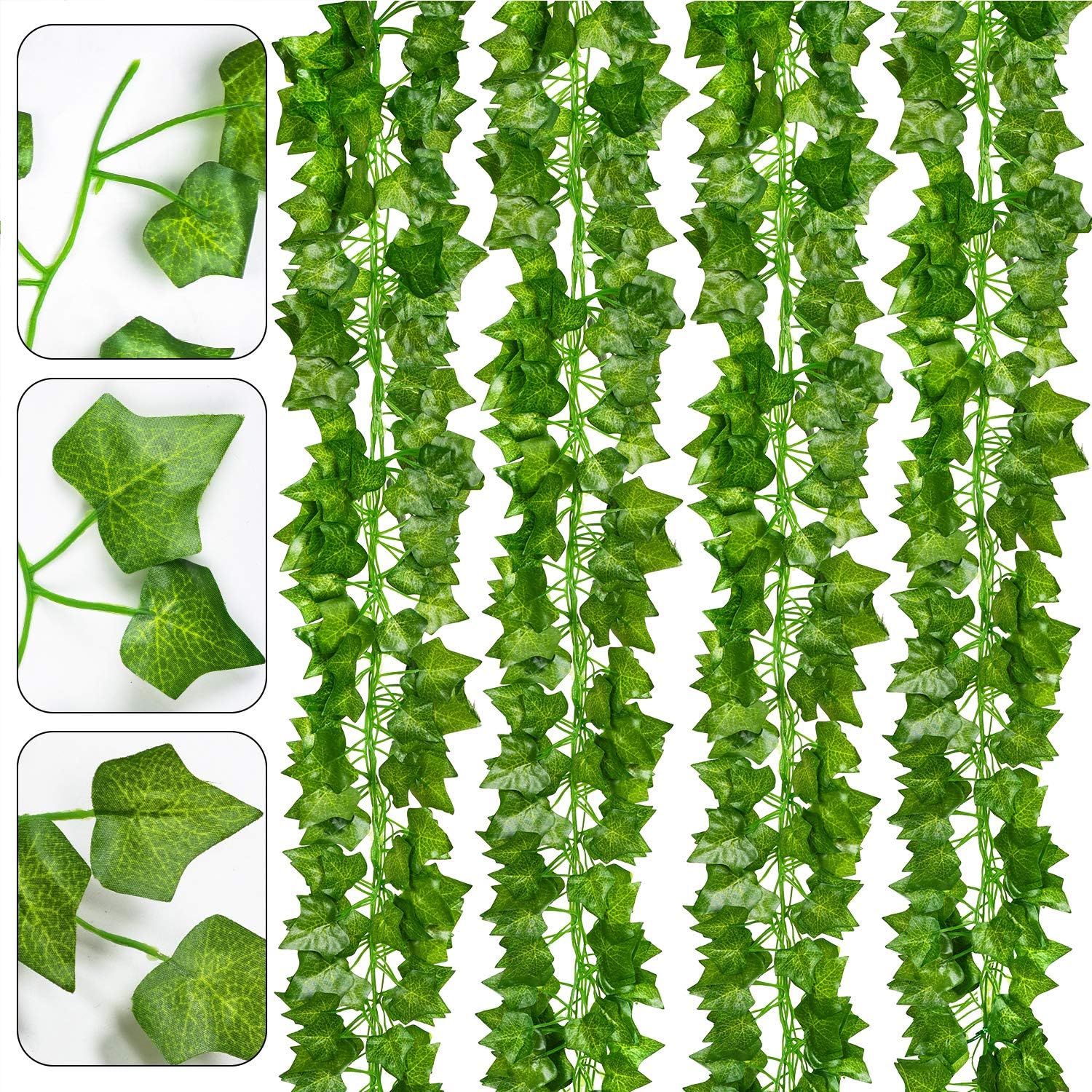 DearHouse 24 Pack 168Ft Artificial Ivy Vine Greenery
