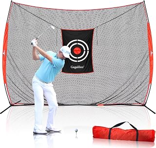 Gagalielo Golf Hitting Net with Target:Professional Heavy Duty Practice Net for Driver Swing Training Backyard Garage