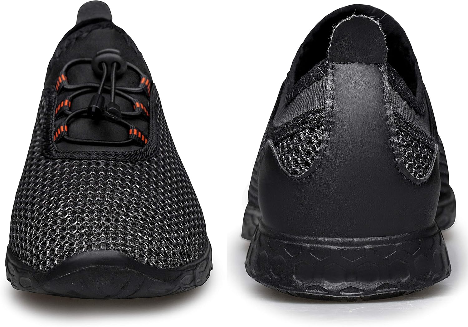 DOUSSPRT Women's Water Shoes Quick Drying Sports Aqua Shoes All Black Size 11