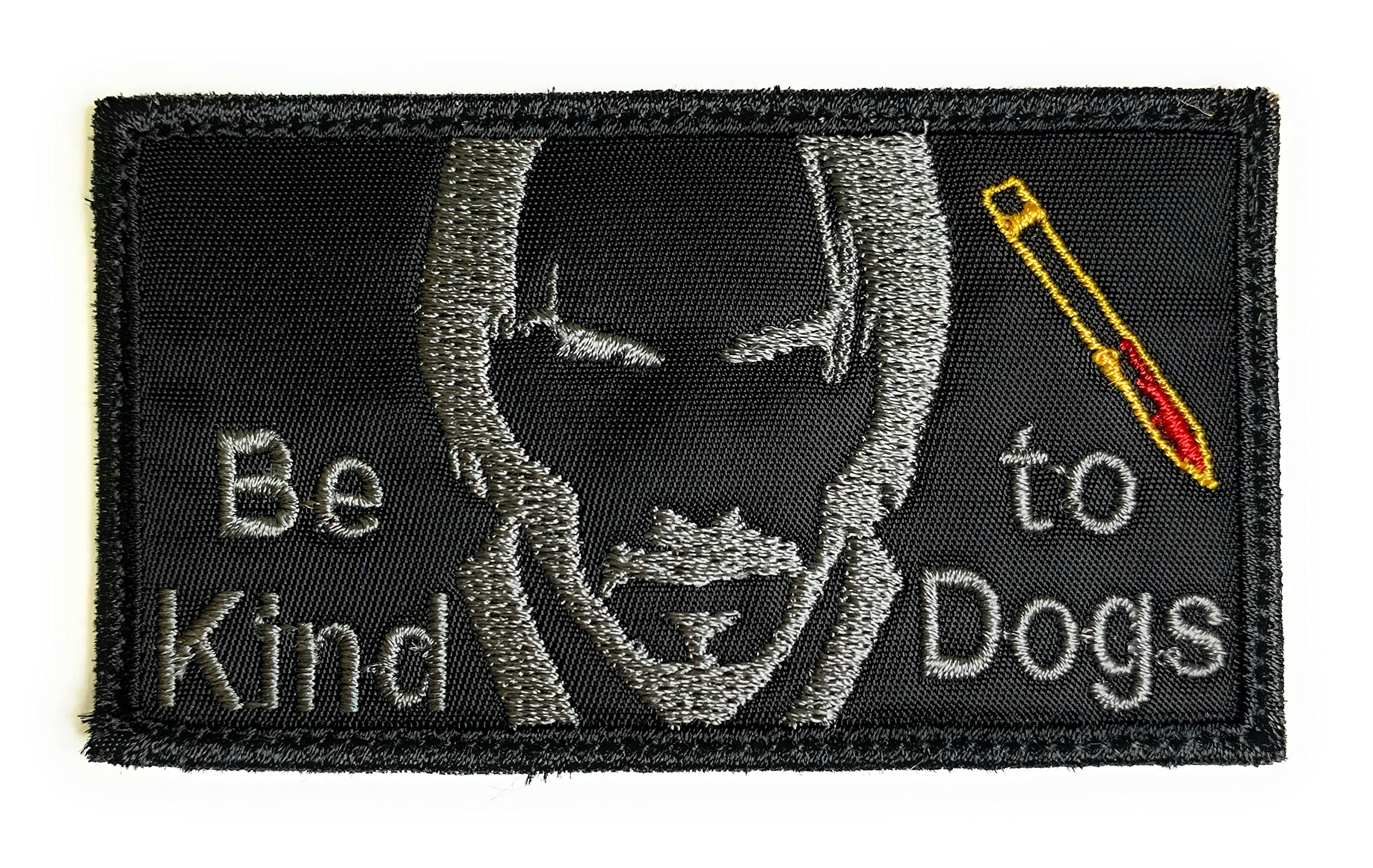 Almost SGT John Wick Be Kind to Dogs Patch - Funny Tactical Military Morale Embroidered Patch Hook Fastener Backing Black Background