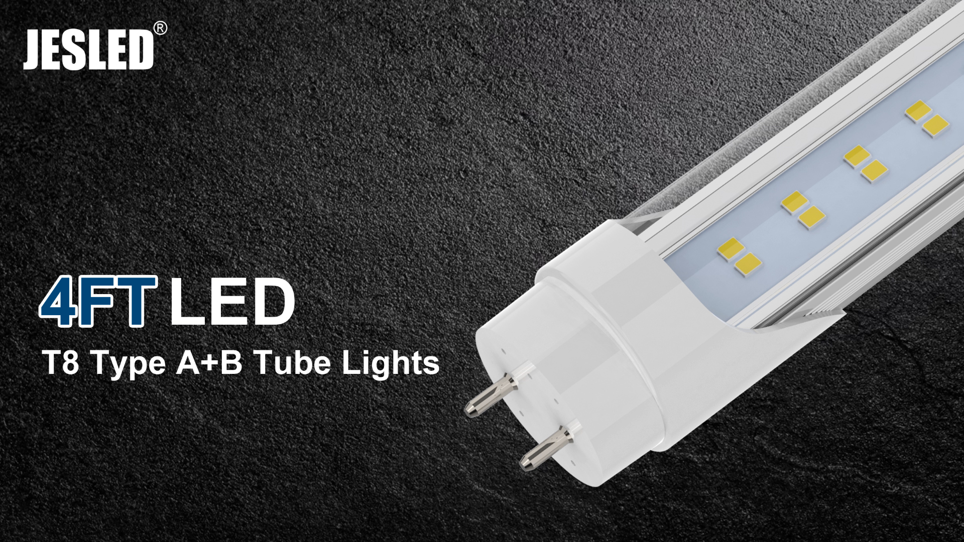 JESLED 4FT LED T8 Type A+B Tube Lights, 24W(65W Equivalent