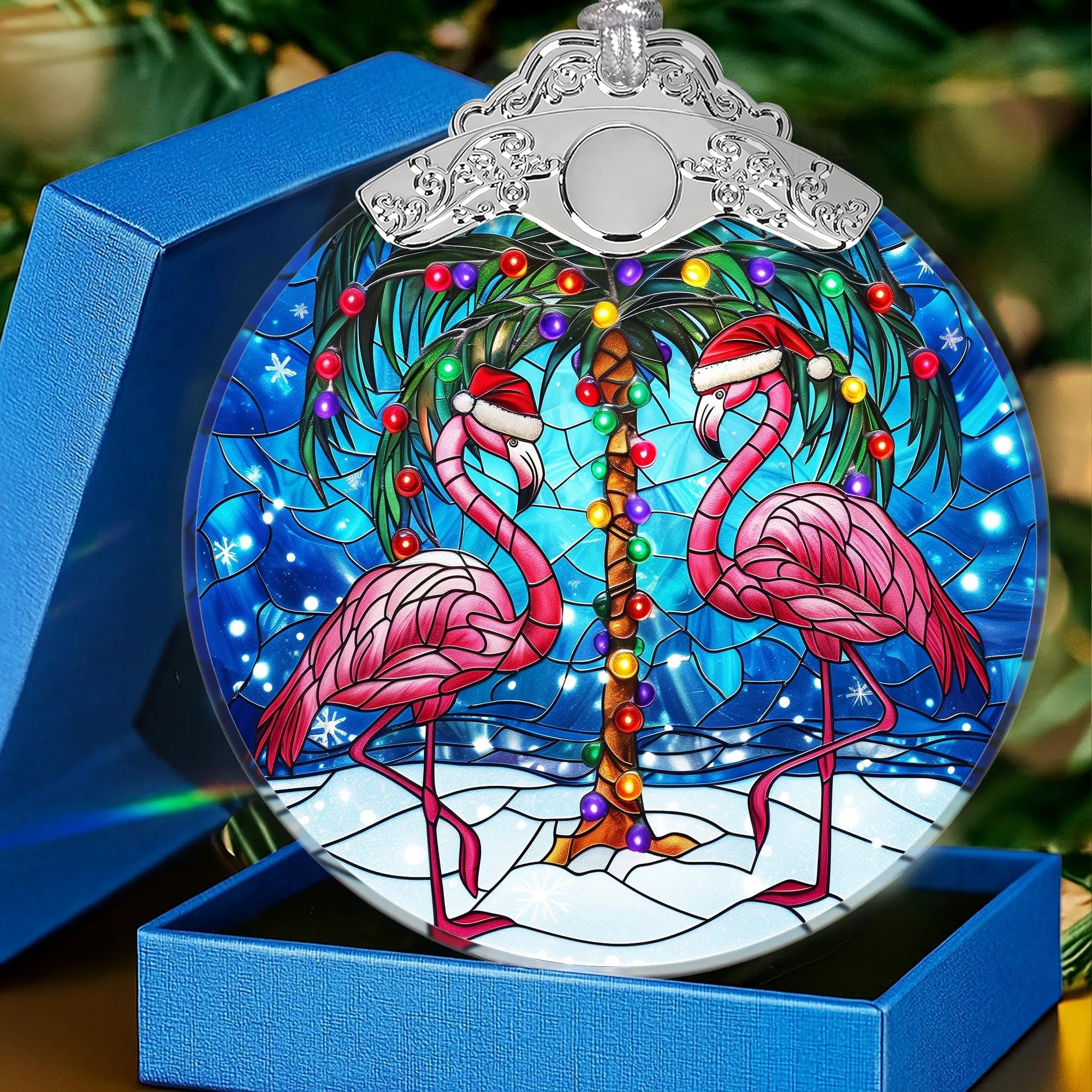 Ornement en verre flamant rose sculpture table bibelot moderne maison