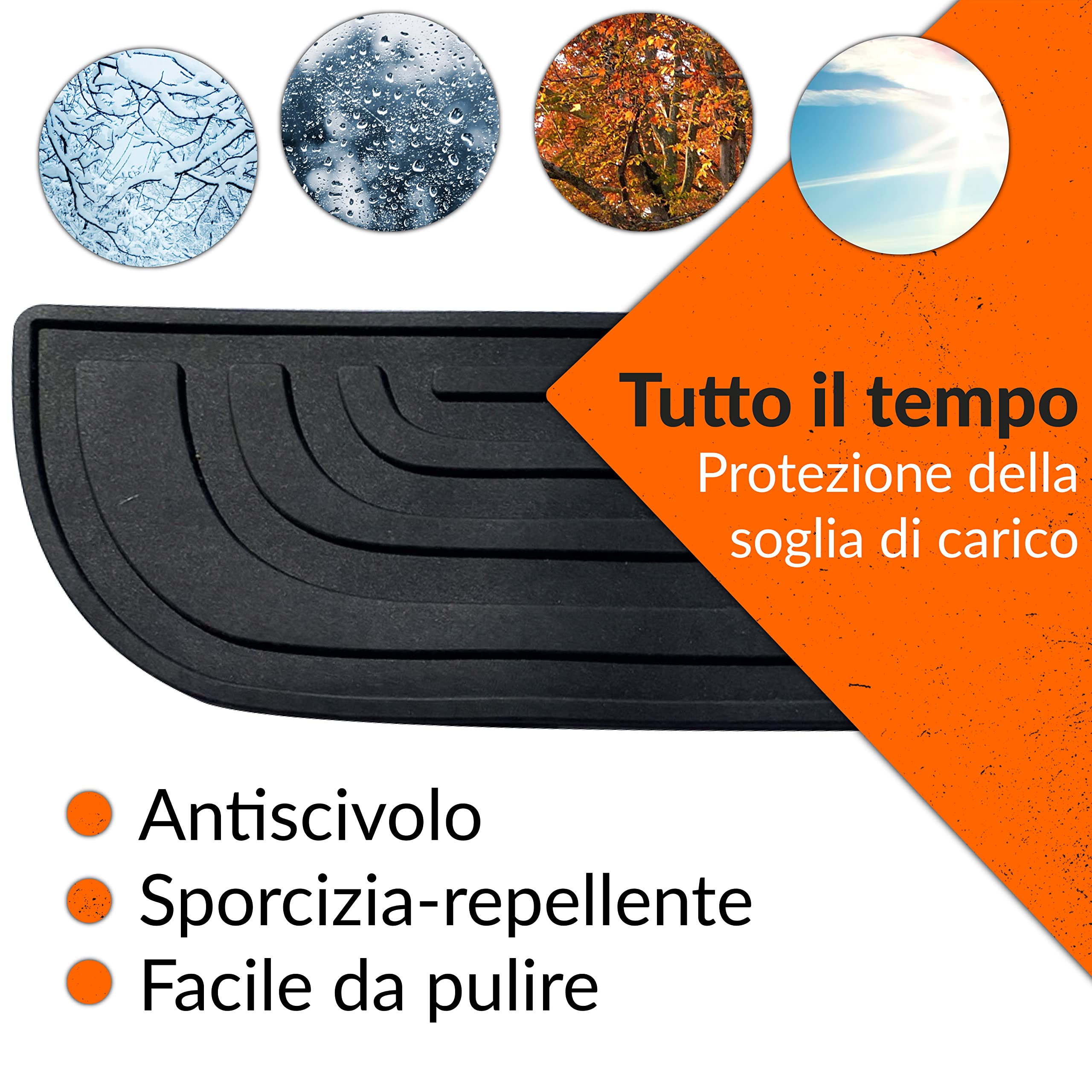 Upgrade4cars Protezione Paraurti Posteriore Auto 89 x 7 cm, gomma, nero "», dal momento che le dimensioni reali del prodotto sono 89 x 7 cm.
