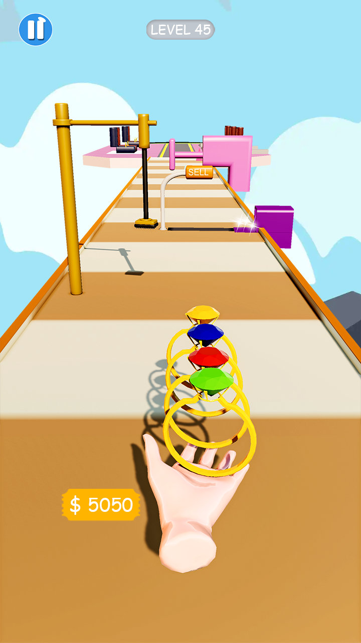 Gem Stack Games 3D, Jewel Stacking Games, Diamond Stack Rush Games