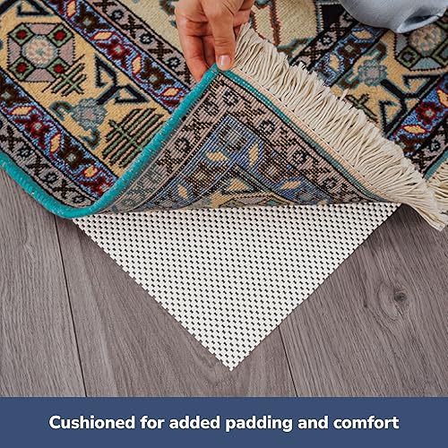 Miniatura 4 de Slip-Stop Almohadilla antideslizante acolchada súper agarre para alfombras de área y alfombras de pasillo, agarre de alfombra para suelos de madera