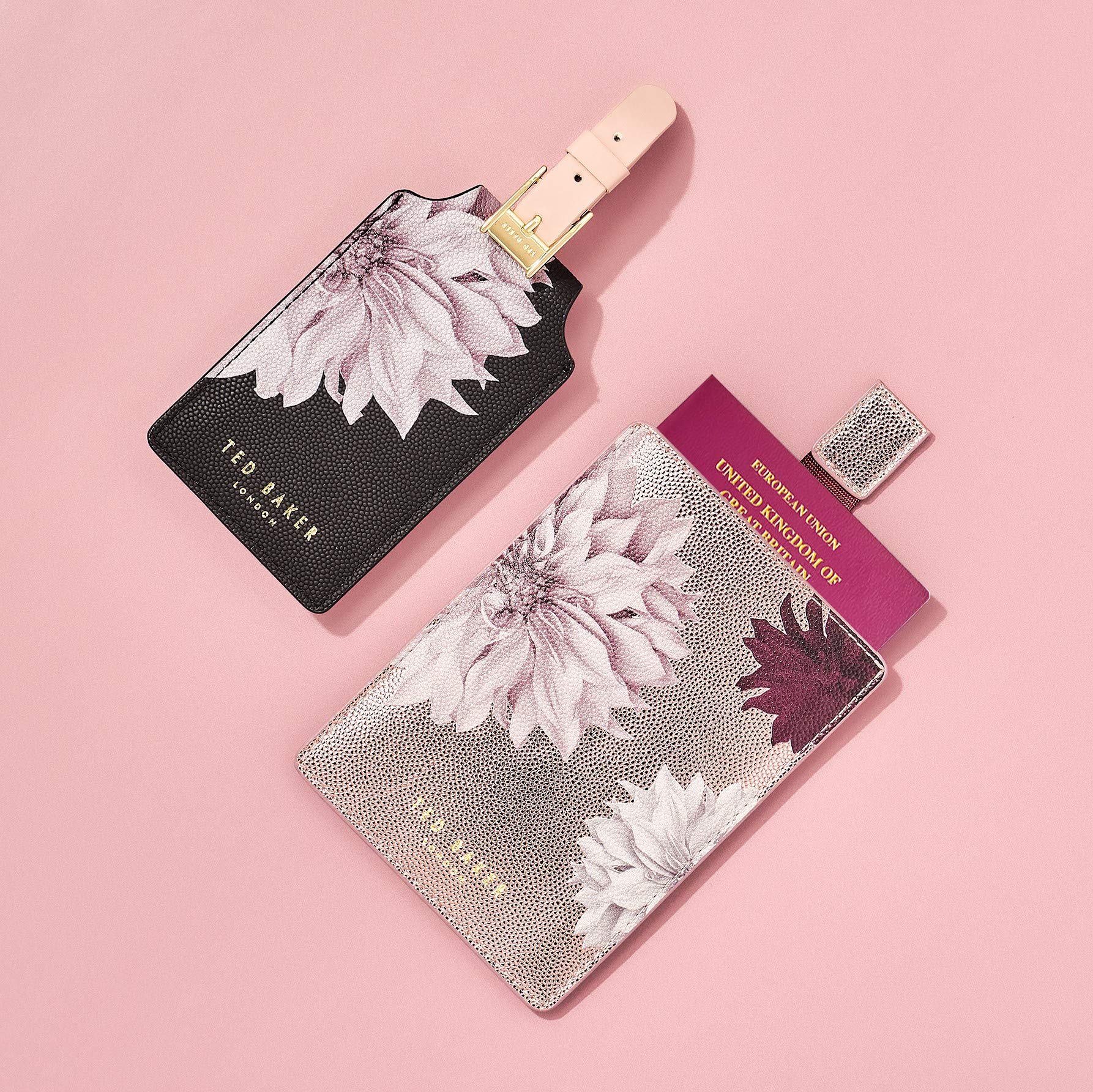 ted baker travel set faux leather black one size