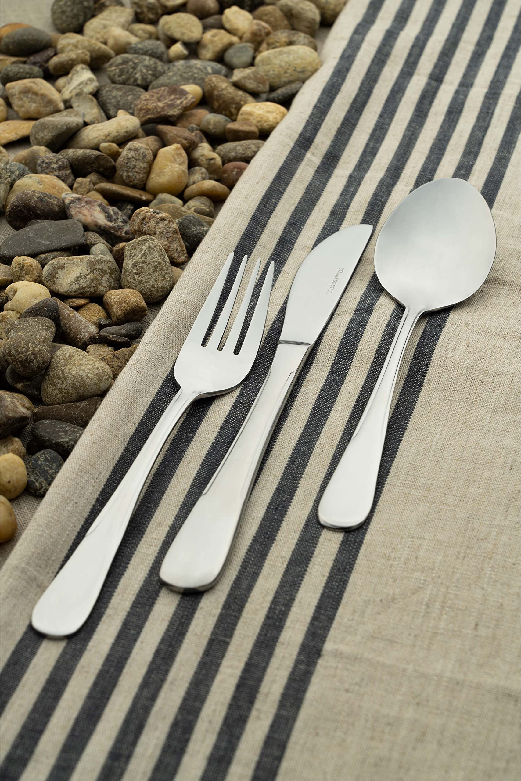 Grunwerg Venus Dessert Forks, 18/0 Stainless Steel, Mirror Finish, Fiddle Pattern - Stylish Everyday Cutlery (Pack of 12) - Image 2