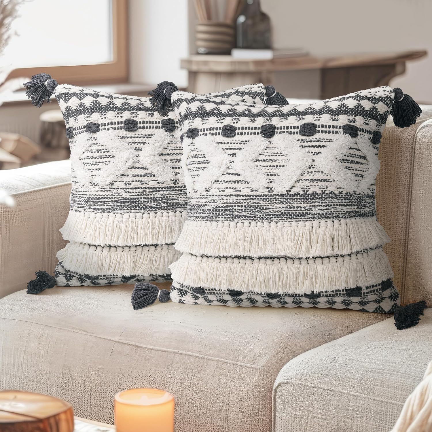 Boho Throw Pillow Set