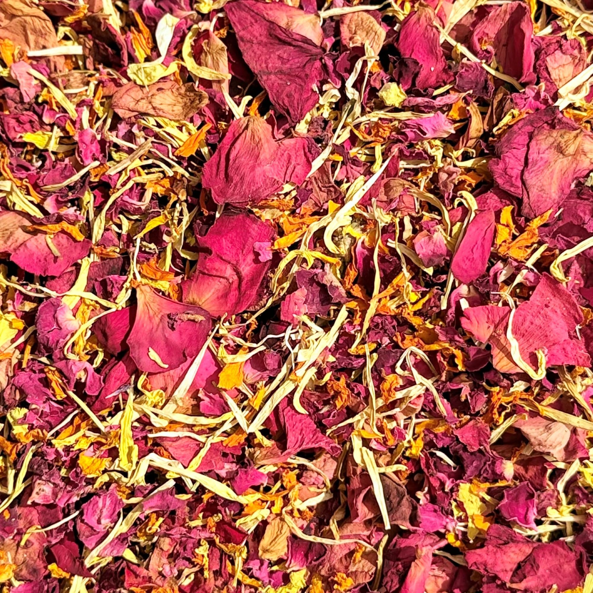 Natural Petal Confetti, 'Sunset Haze', 5 Litres, Red Rose, Coral Rose, Orange Marigold - Image 4