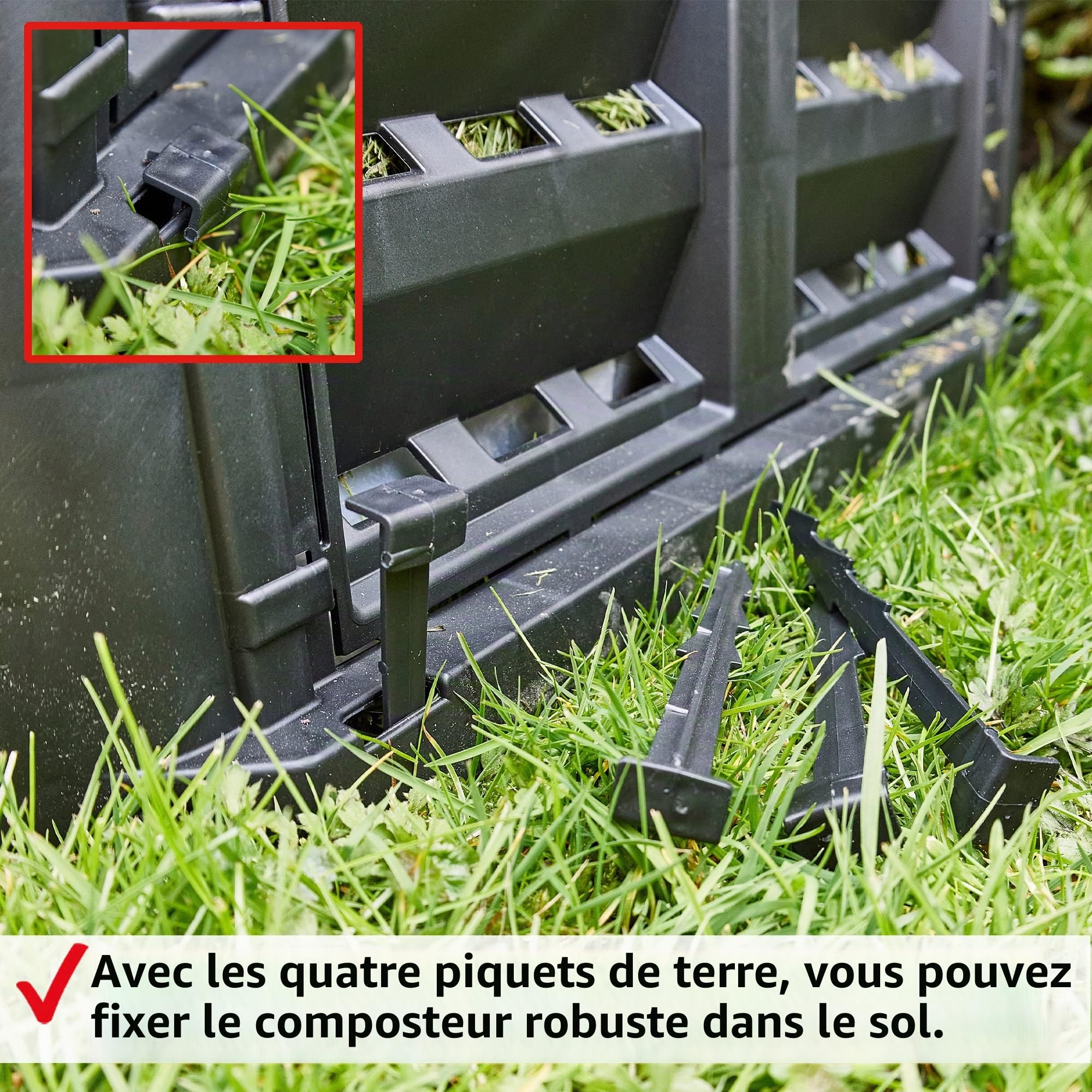 HECHT Composteur Thermique en Plastique - Rapide Avec Système d'Emboîtement Pratique - Robuste et de Qualité Supérieure