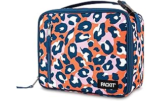 Lunchtime Liberty: Empowering Kids with Freezable Classic Lunch Box in Wild Leopard Orange