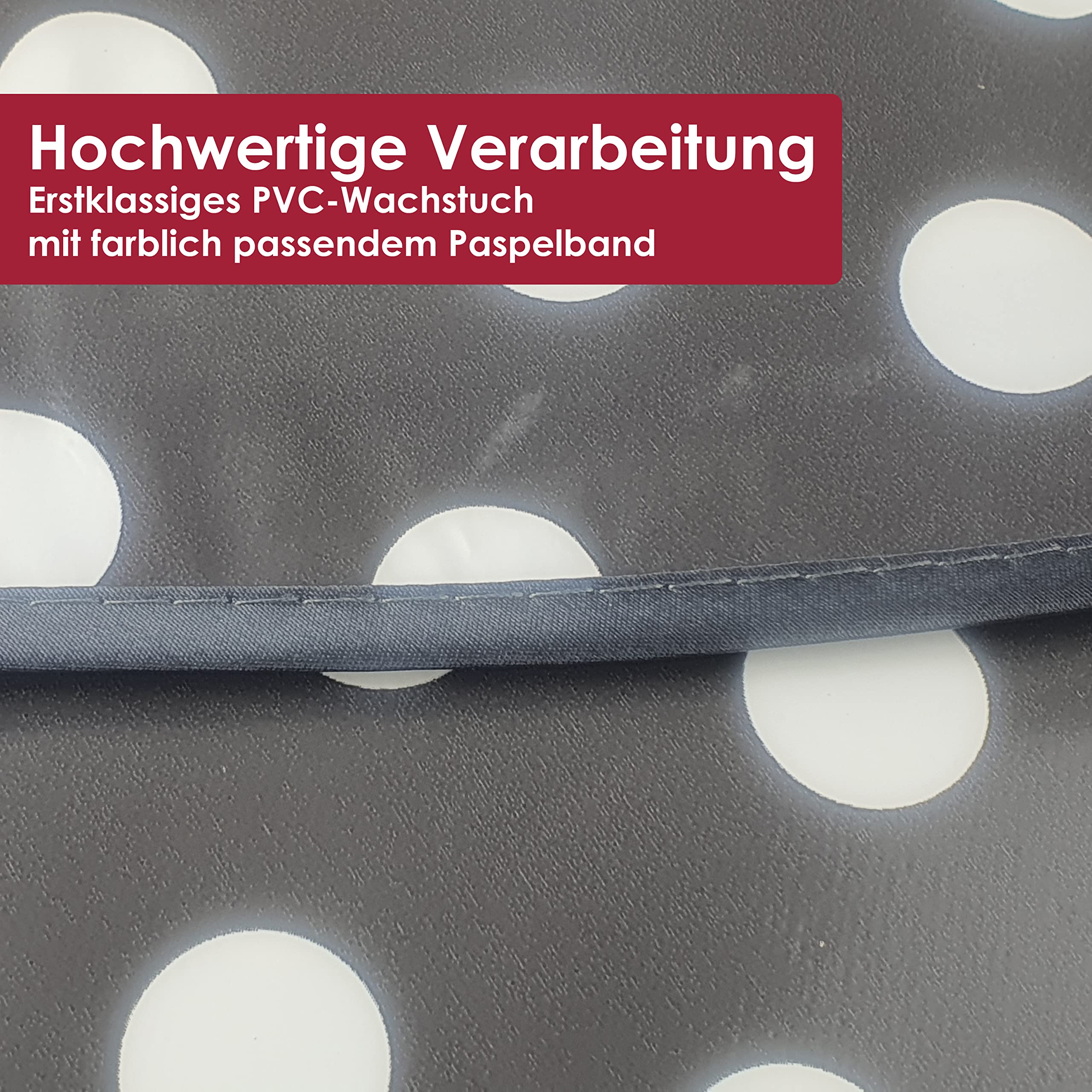 Nappe En Toile Cirée Lavable Avec Ruban Passepoilé Istanbul Black And White - Rectangulaire - 130 X 160 Cm