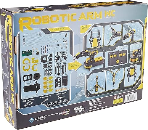 Miniatura 4 de Elenco Teach Tech "Brazo robótico controlado por alambre", kit de brazo robótico, juguetes de construcción STEM para niños mayores de 12 años