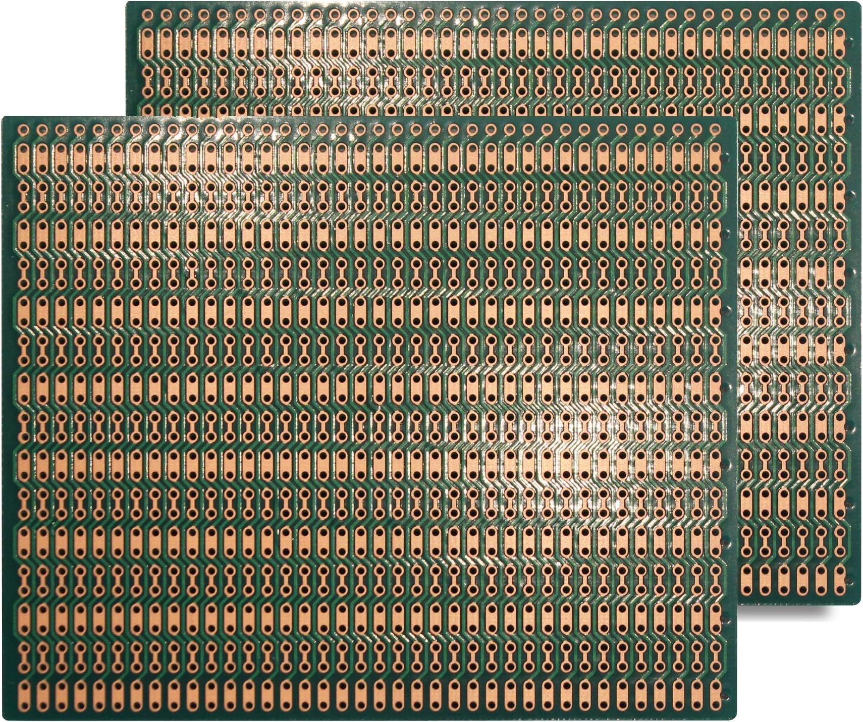 BB2 (Two-Pack) BusBoard-2, Zig-zag Pattern, 1 Sided PCB, Soldermask, Size 2 = 100 x 80mm (3.94 x 3.15in)