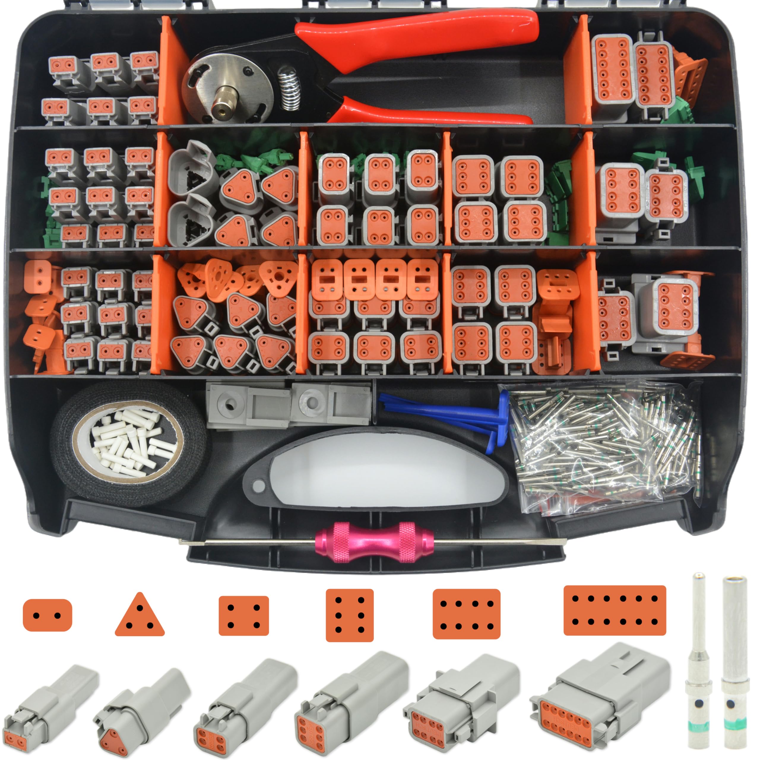 Amazon.com: 378 PCS DT Deutsch Series Waterproof Connector Kit, 2