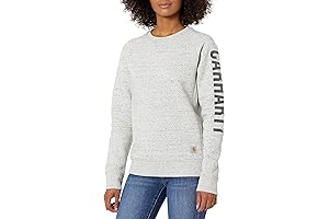 Carhartt Women's Crewneck Block Logo Sleeve Graphic Sweatshirt