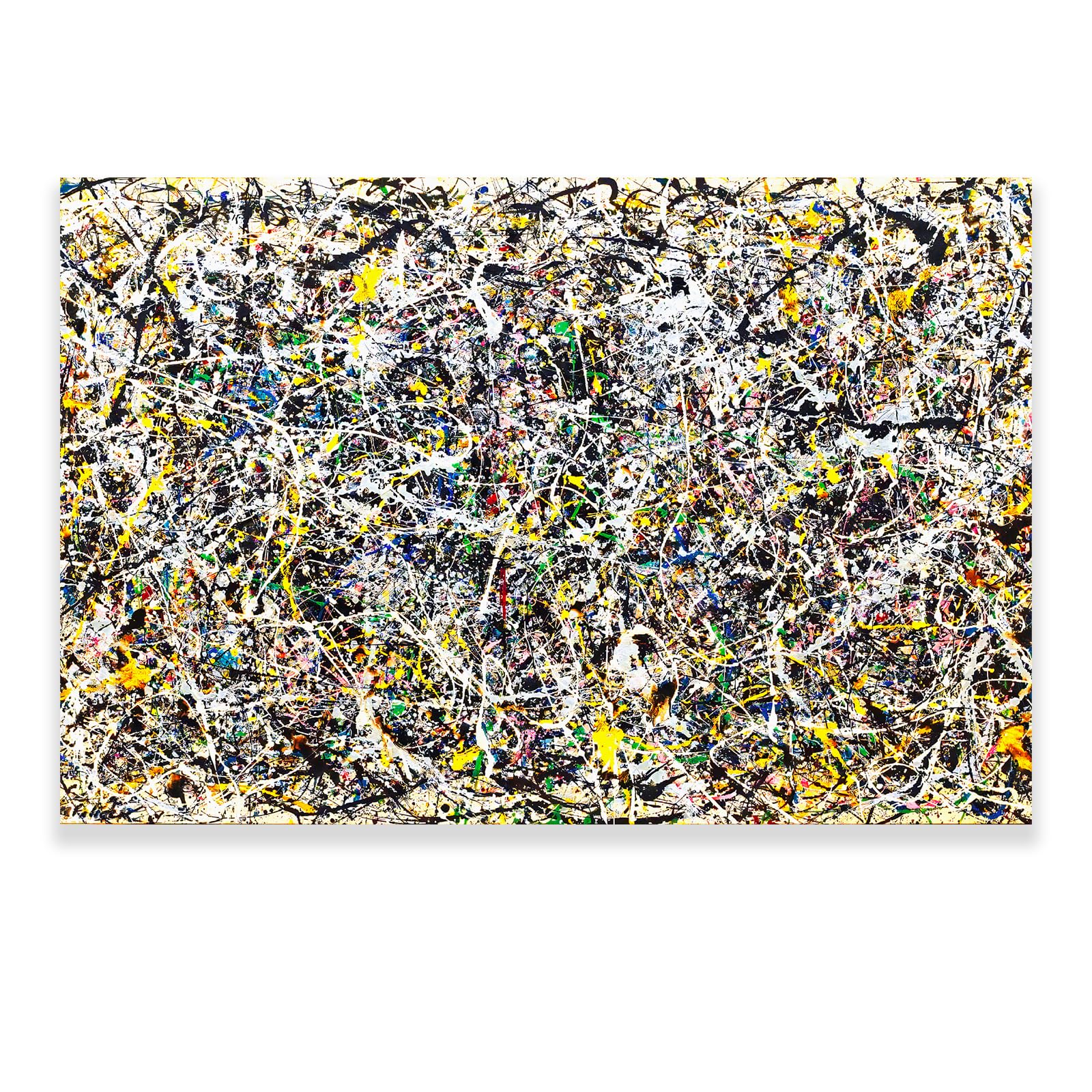 Eocoti Jackson Pollock Canvas Prints Wall Art - Number 1 - German Expressionism Paintings Abstract Geometric Line Pattern Poster Living Room Bedroom Cool Wall Decor Unframed (12x18in/30x45cm)