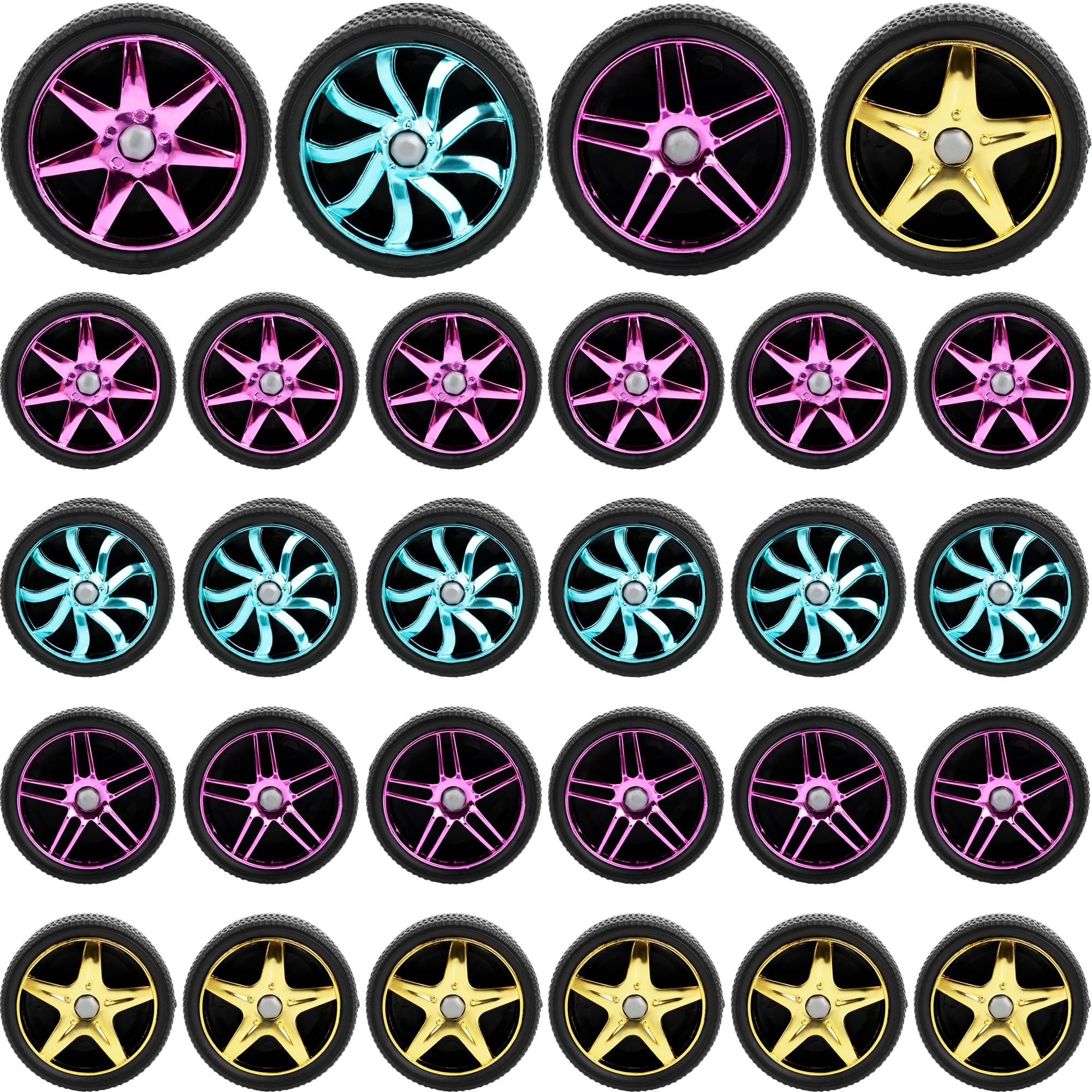 28 Pcs Wheel Yoyos Plastic Yo-Yo Toys Mini Yo Yo in Assorted Colors for Kids Beginners Adults Teens Birthday Racing Party Favors Holiday Stocking
