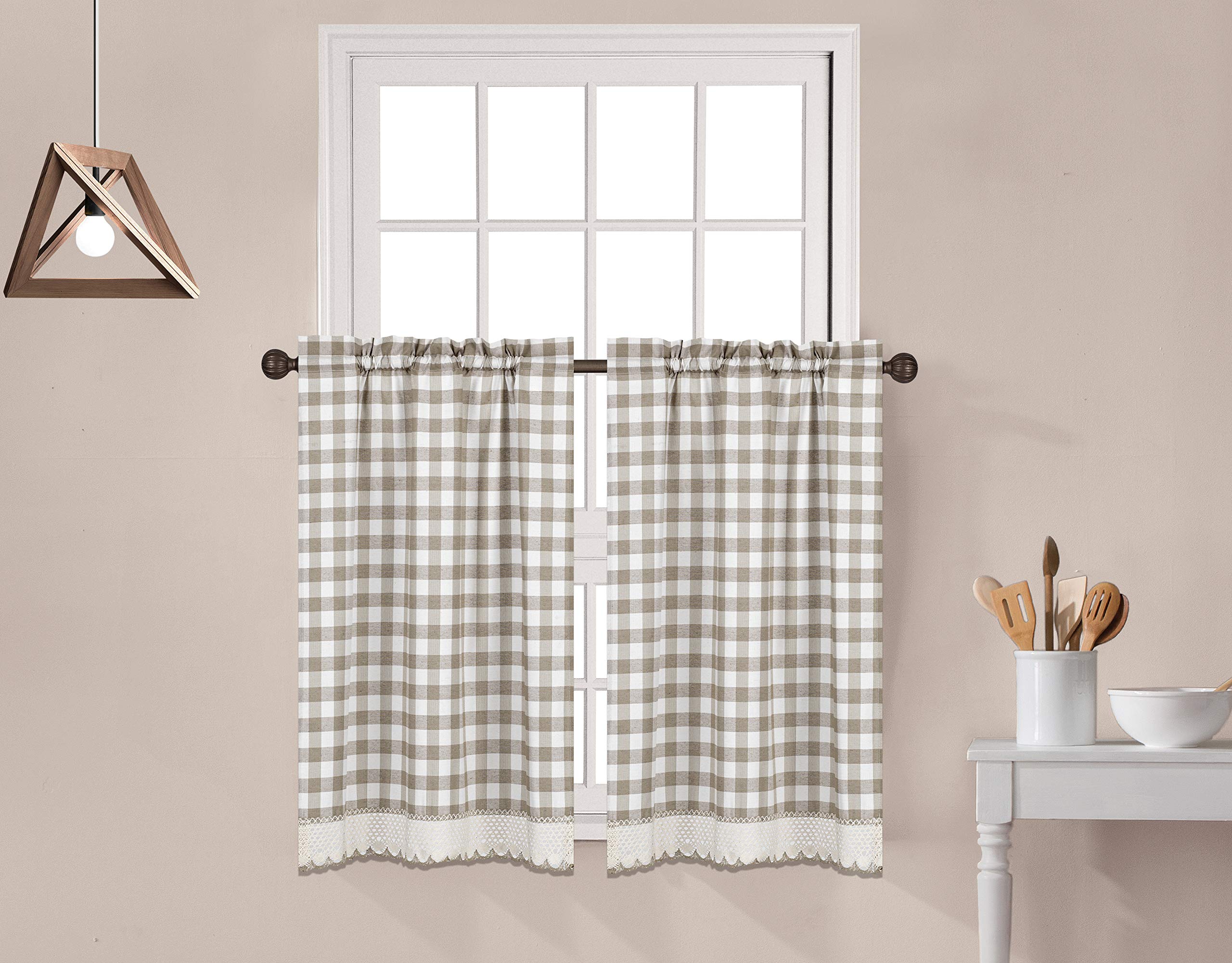 Amazon.com: Decotex 2 Piece Buffalo Check Plaid Gingham