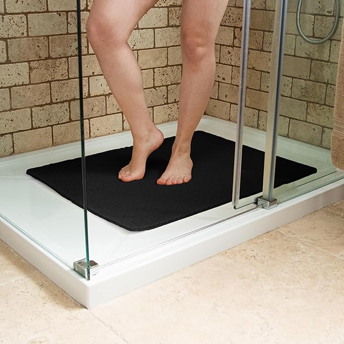 ENKOSI Loofah Shower Mat Non Slip Shower Mats for Showers